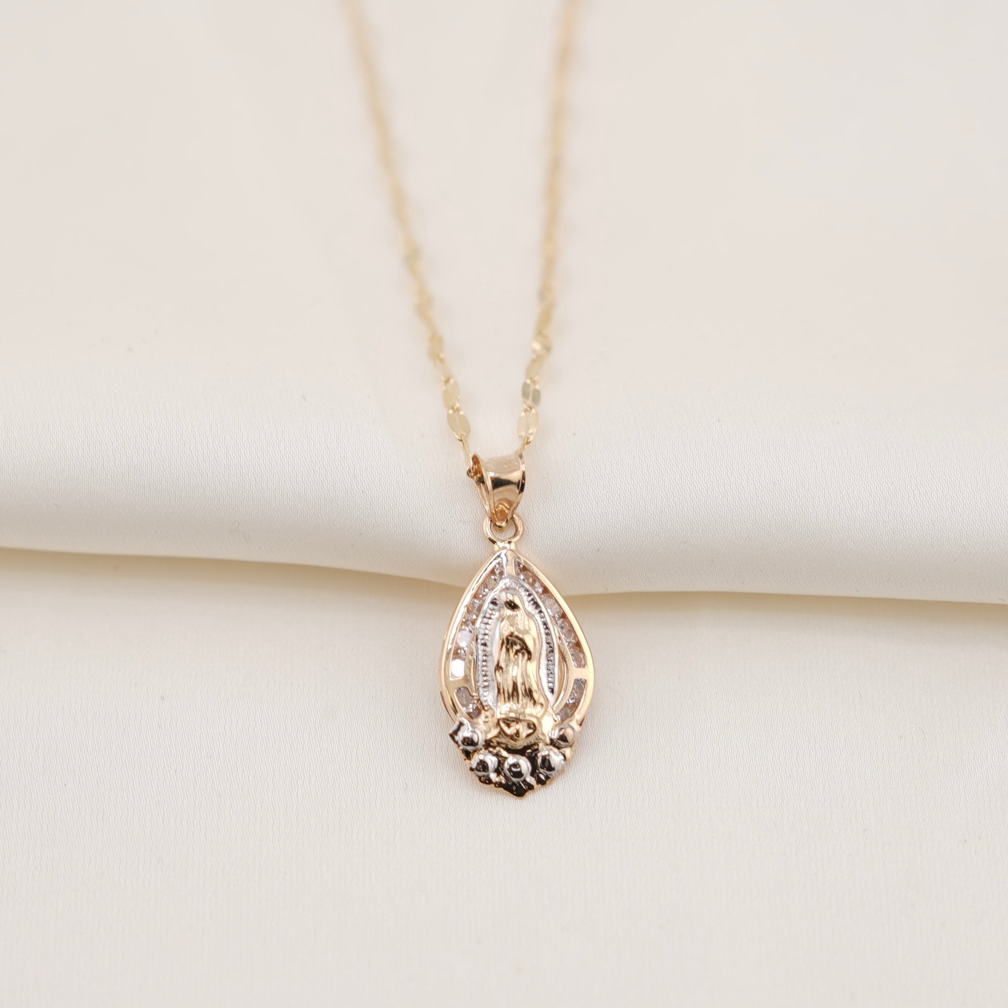 14k Gold Virgencita Chain Set