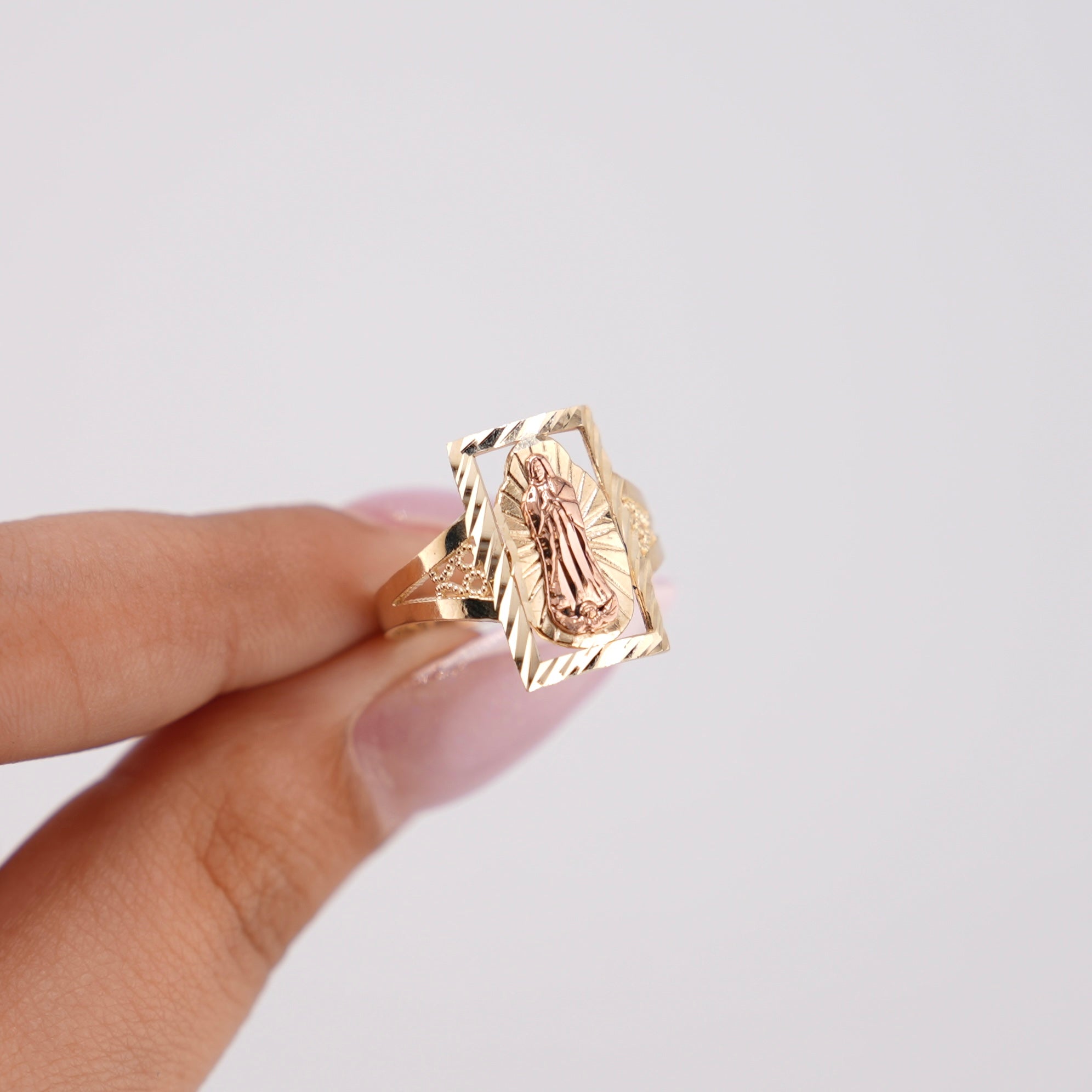 14k Gold Virgencita Ring