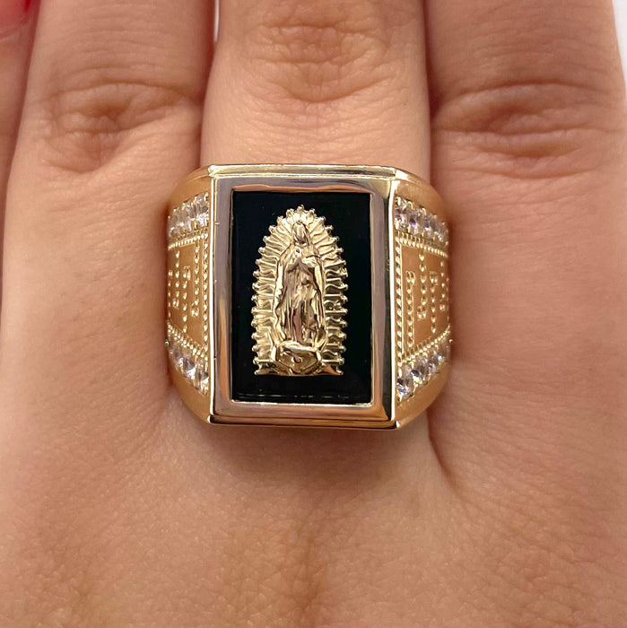 14k Gold Virgencita Men’s Ring CBRM#9