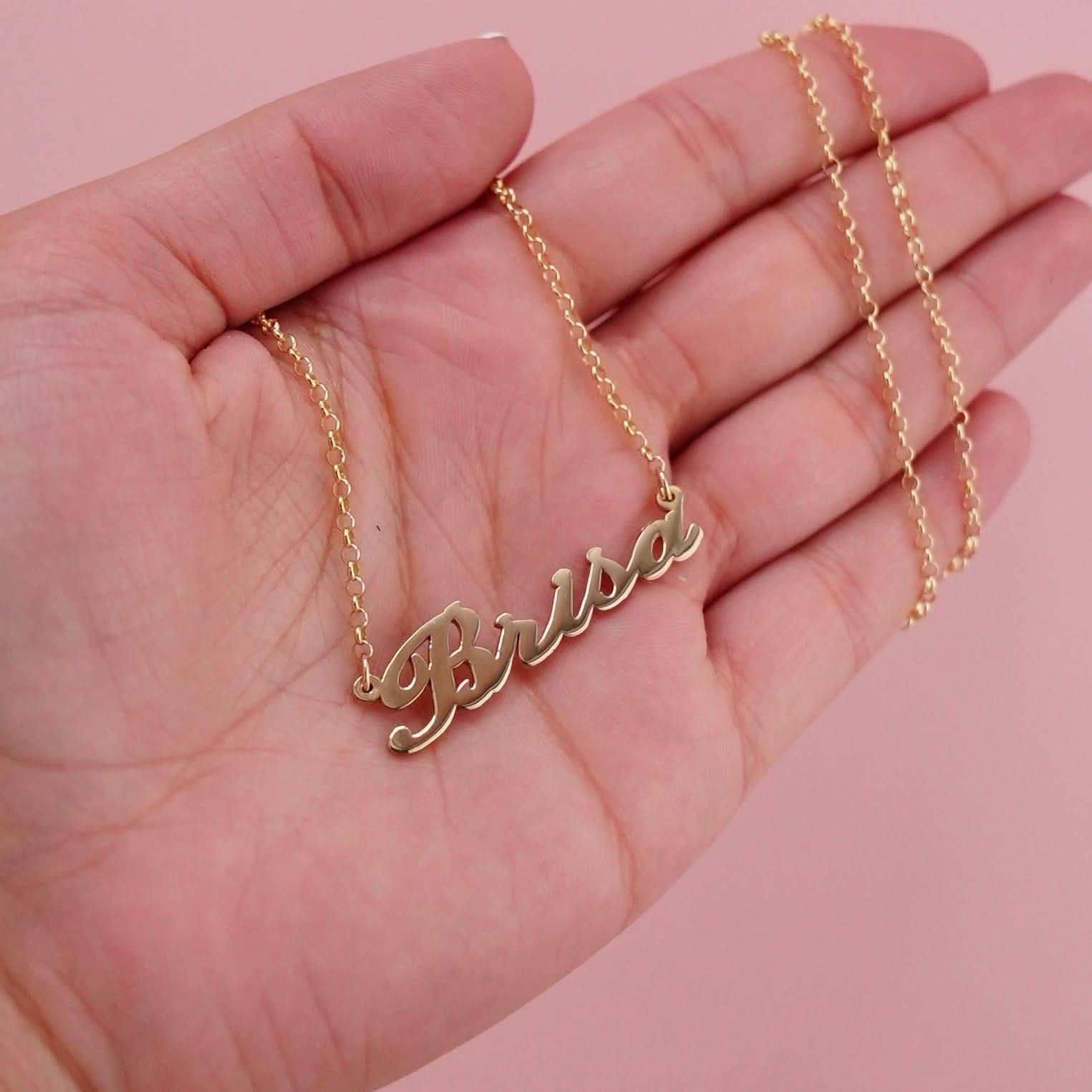 14k Gold Custom Name Necklace