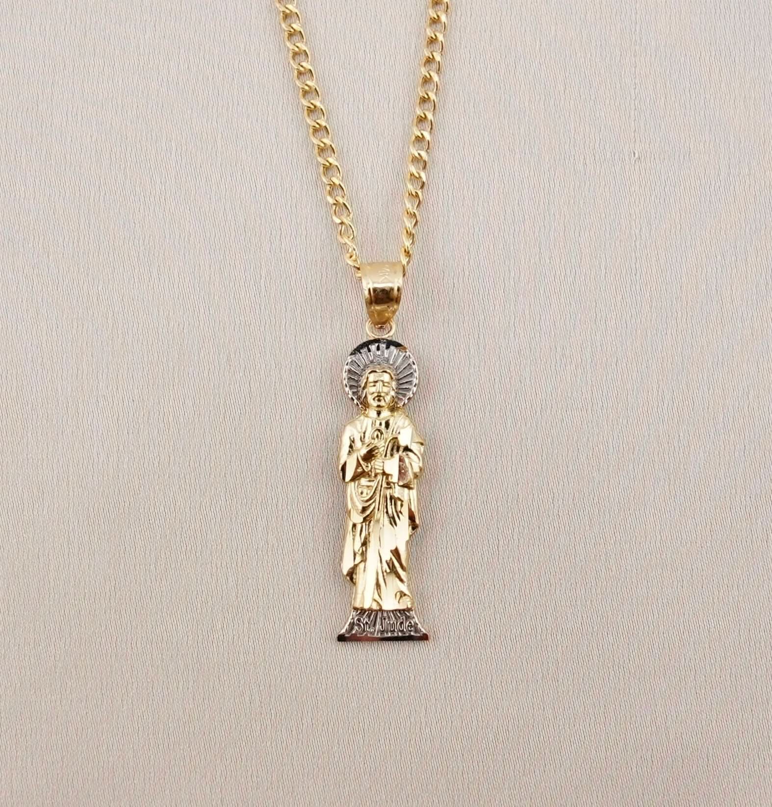 14k Gold Small San Judas Chain Set