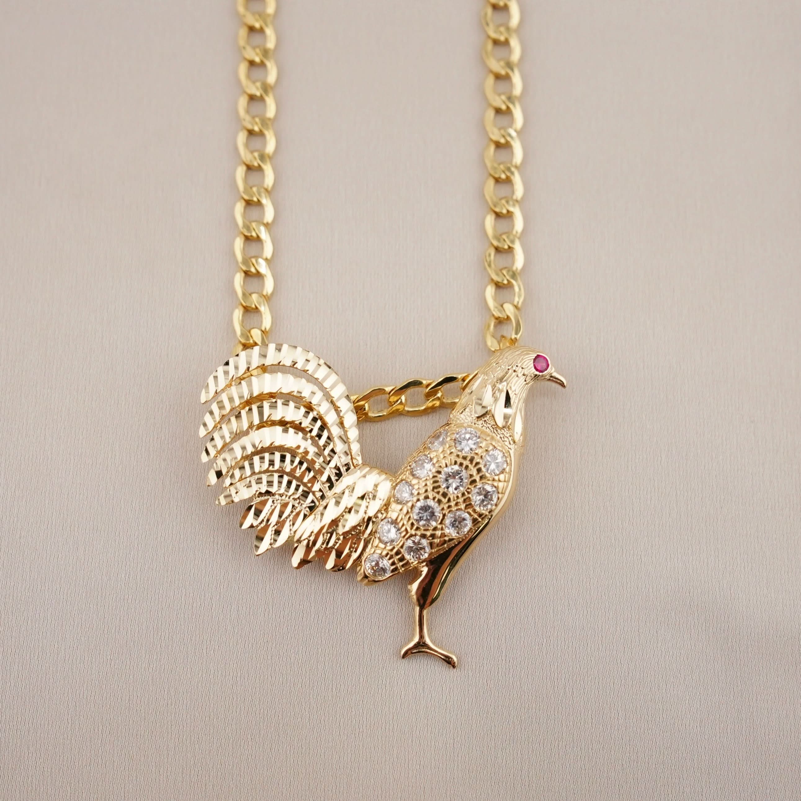 14k Gold Large Gallo Chain Set