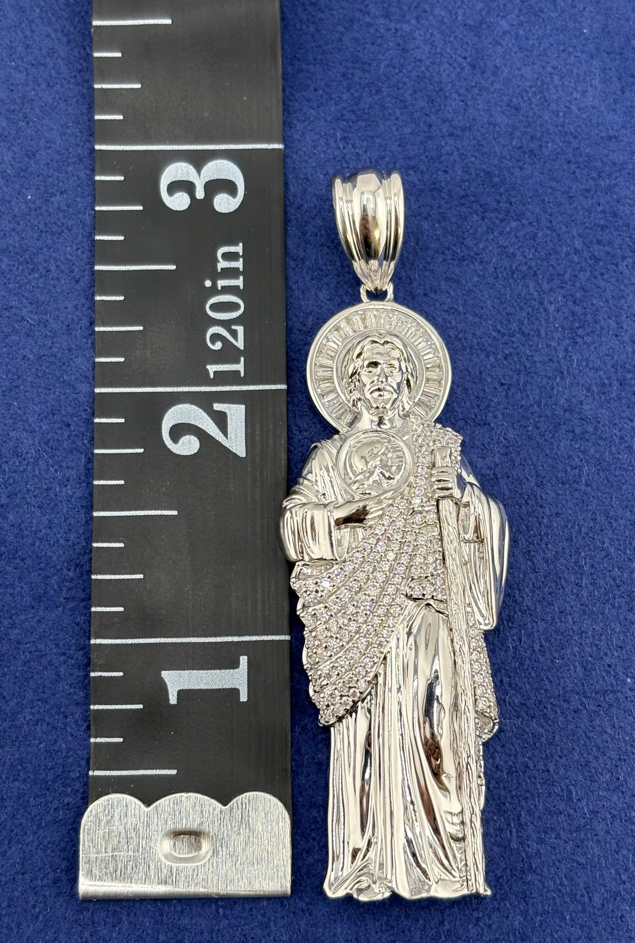 Silver 925 San Judas Chain Set