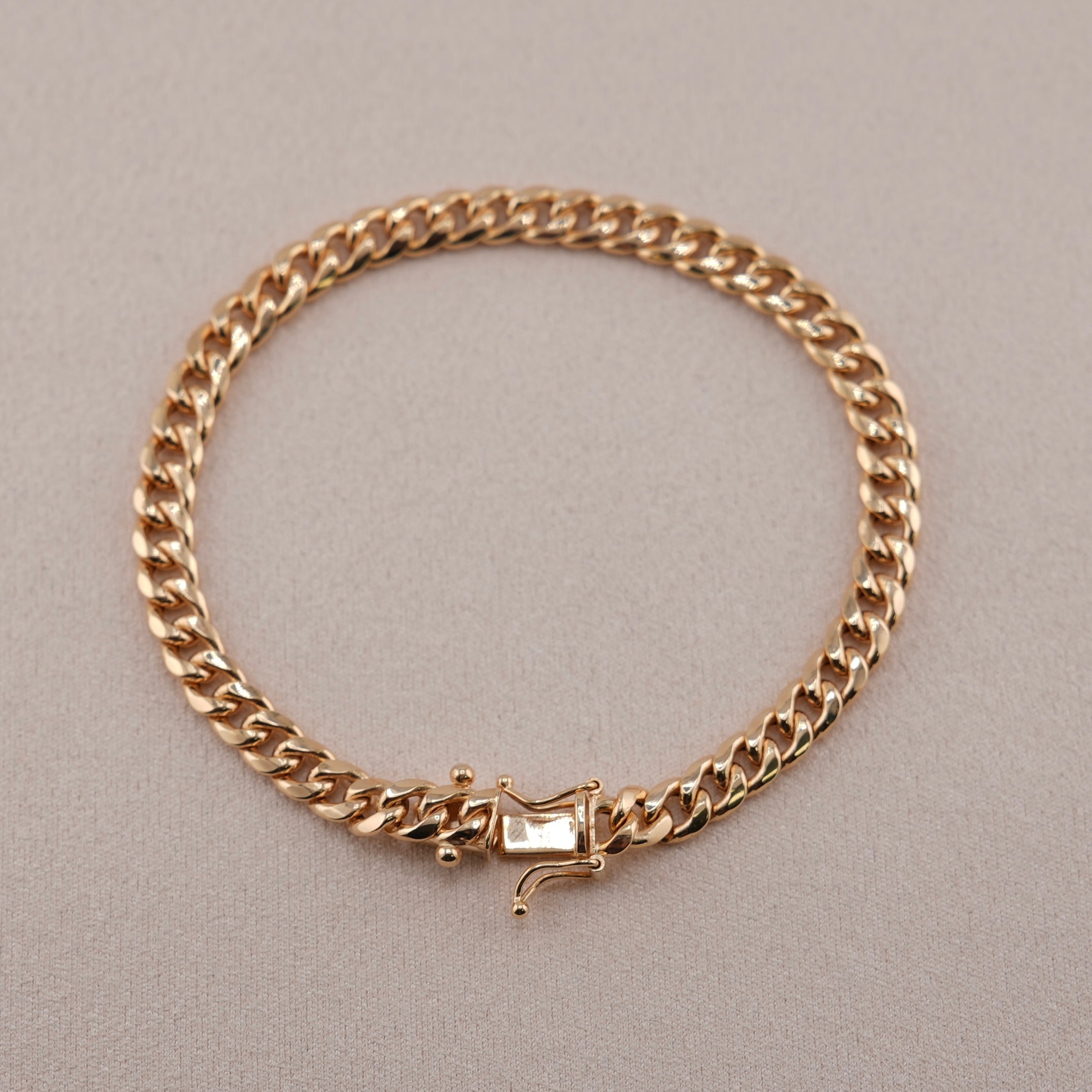 14k Gold Hollow Miami Cuban Bracelet 6mm