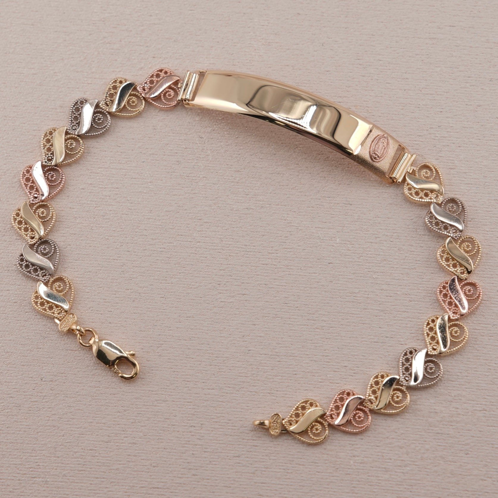 14k Gold Women’s Virgencita ID Bracelet
