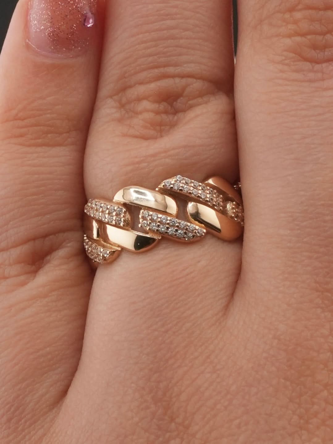 14K Gold Cuban Women’s Ring