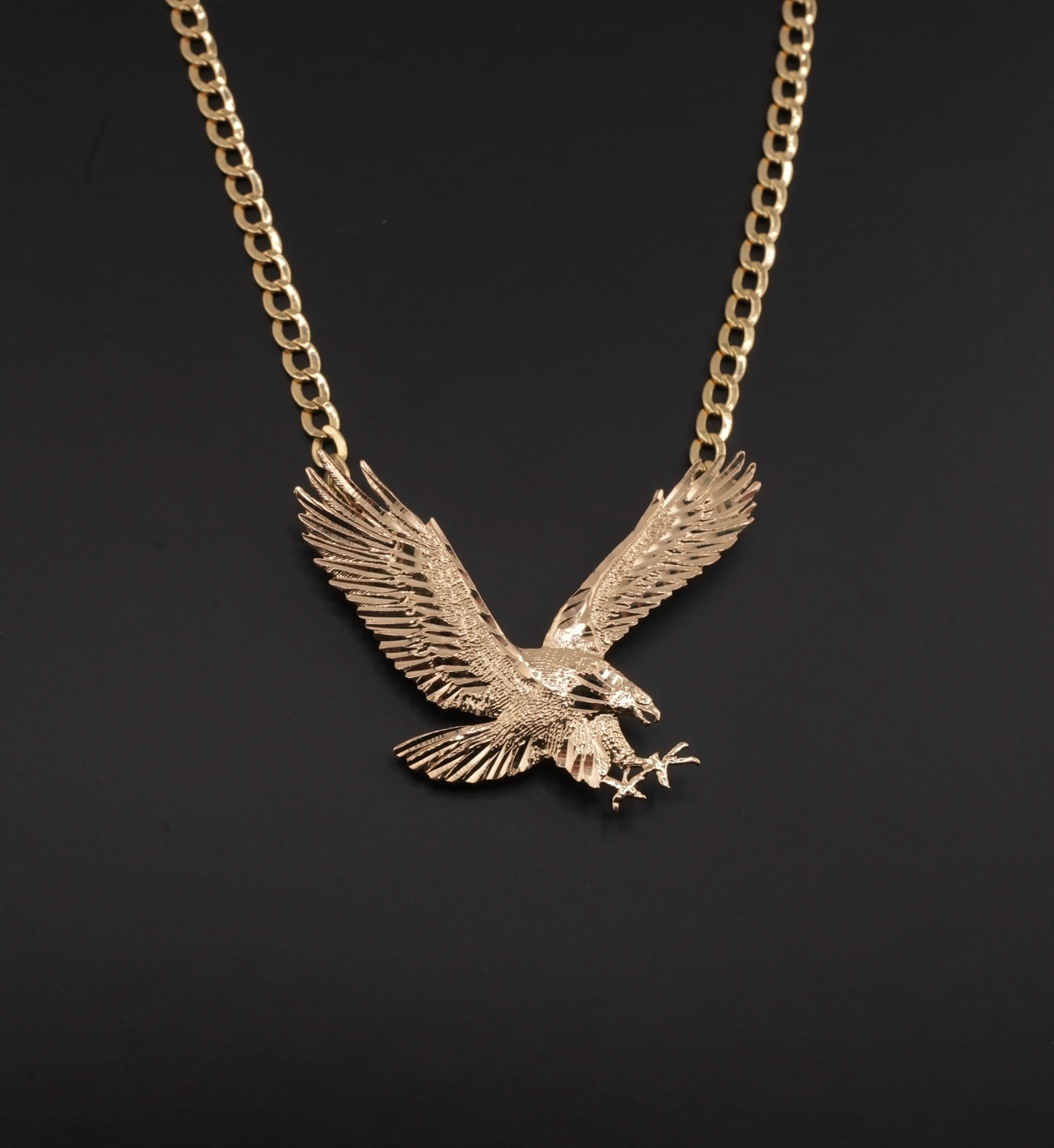 14K Gold Eagle Chain Set