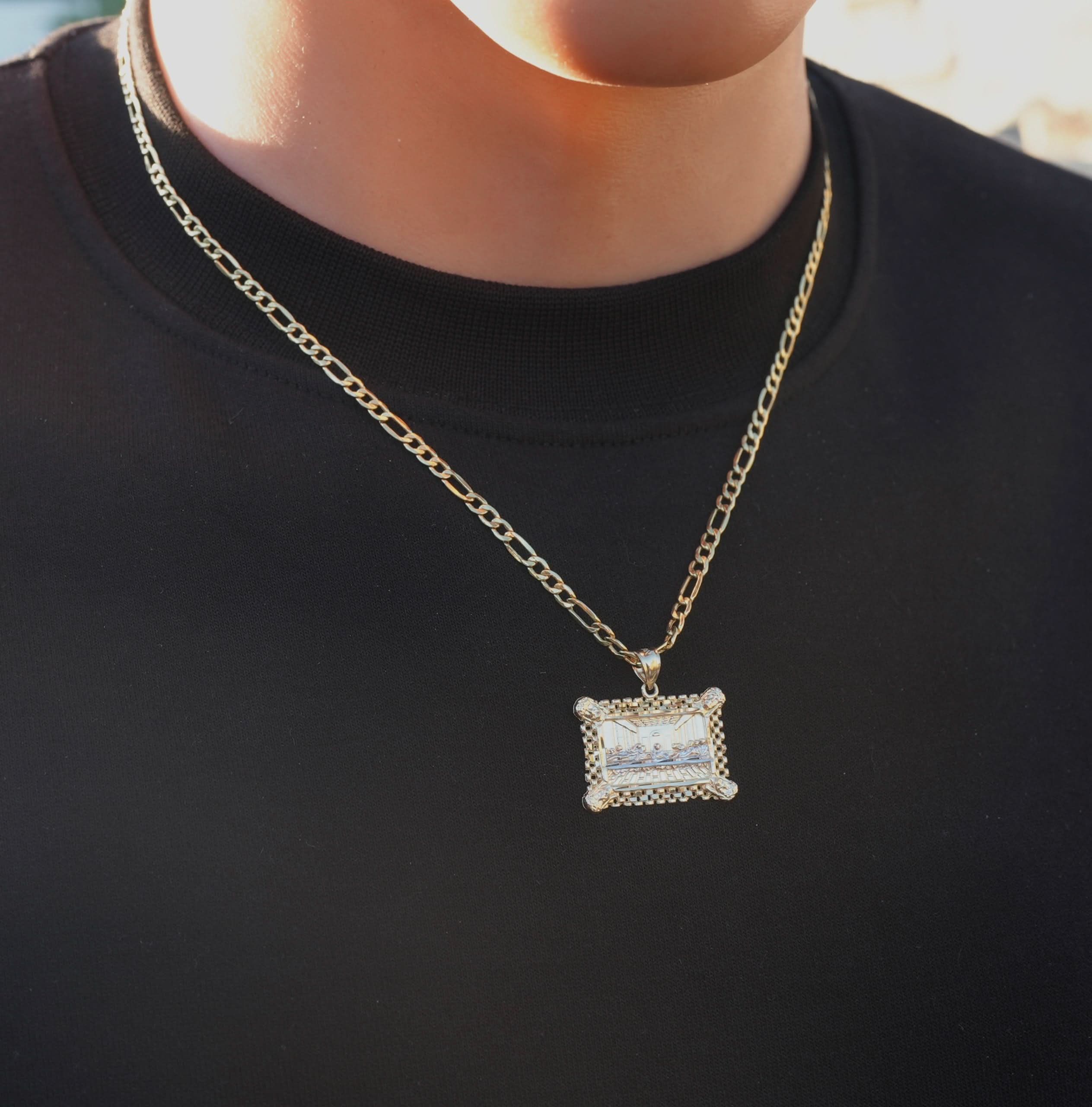 14k Gold Last Supper Pendant or Chain Set