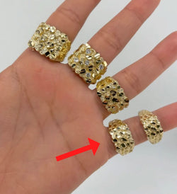 14k Gold Nugget Men’s Ring . R60-14