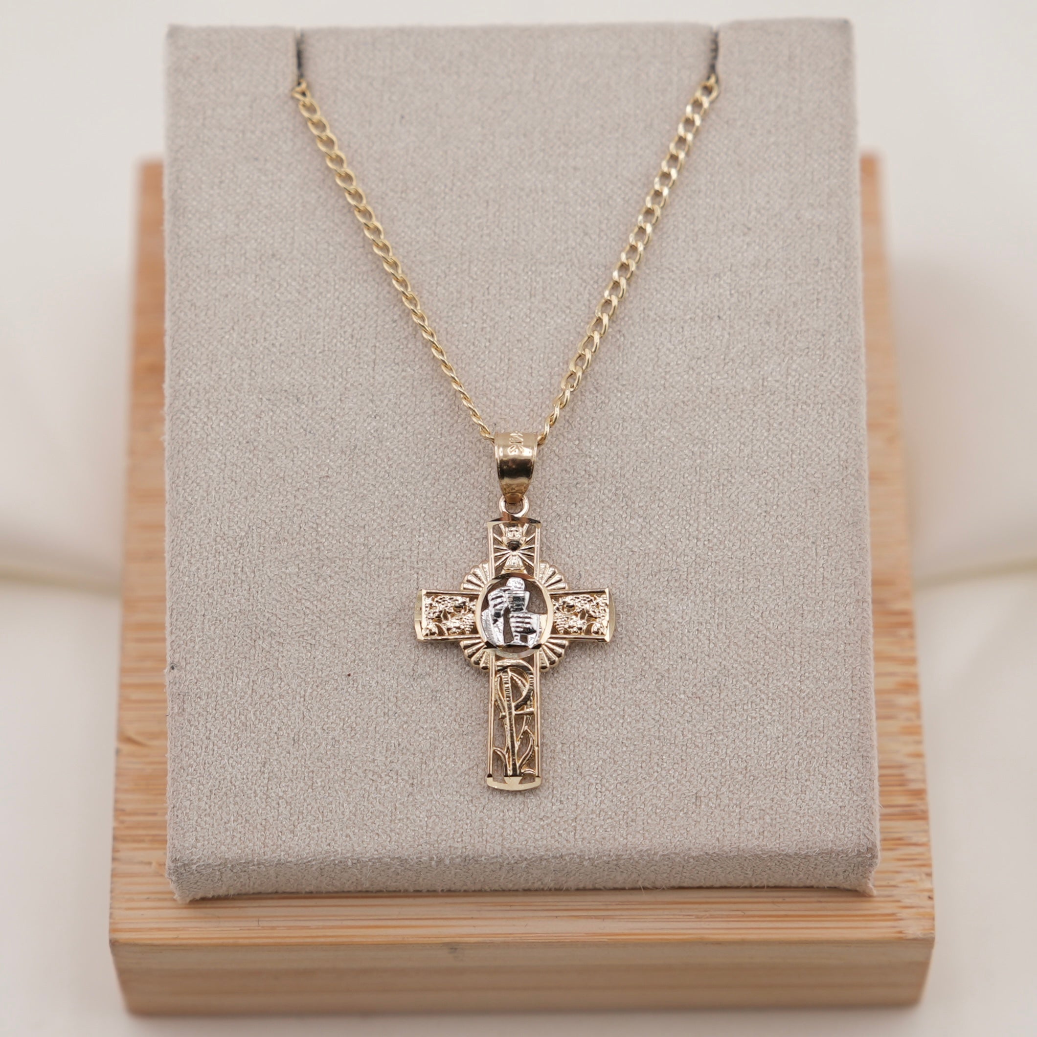 14k Gold First Communion Cross Chain Set