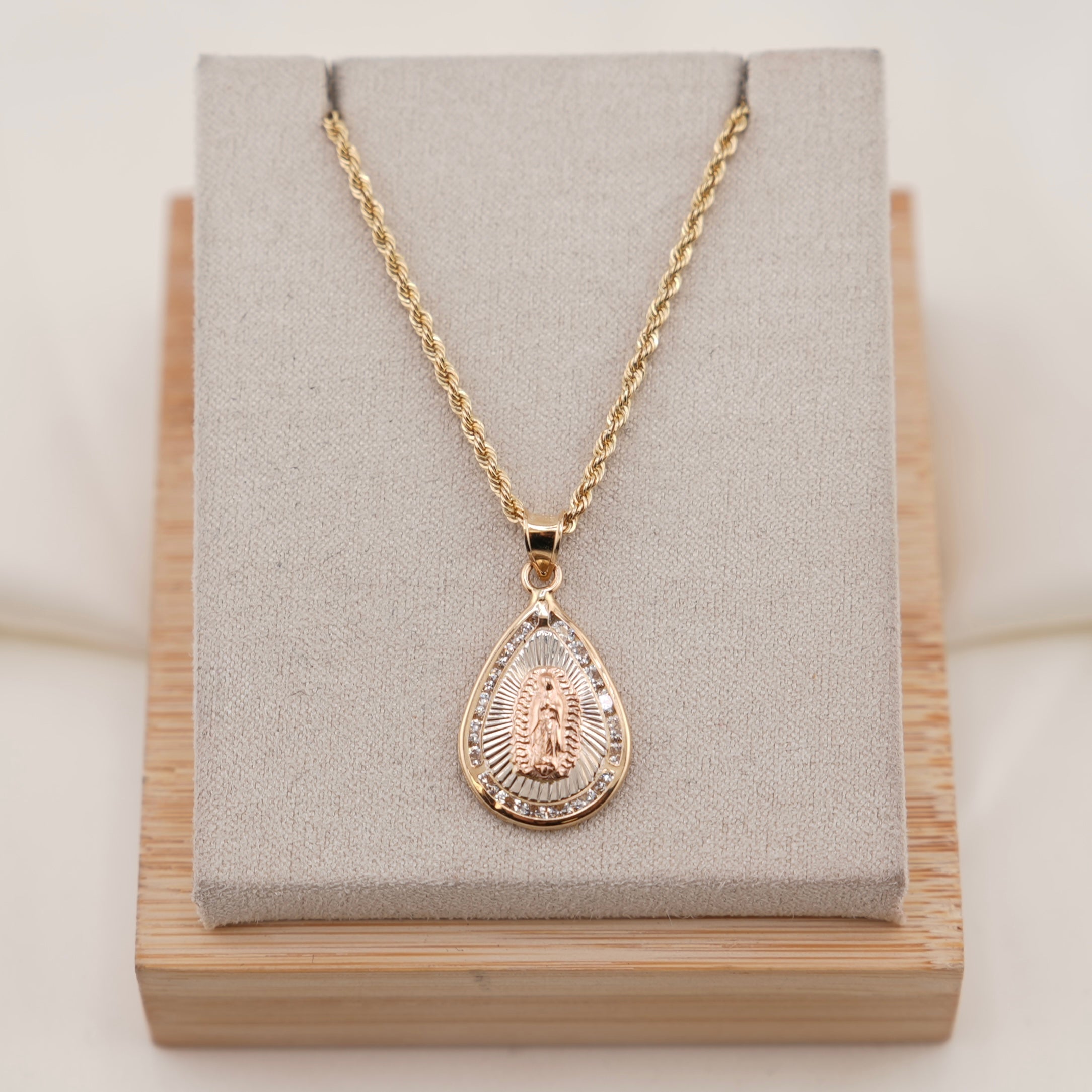 14k Gold Virgencita Chain Set