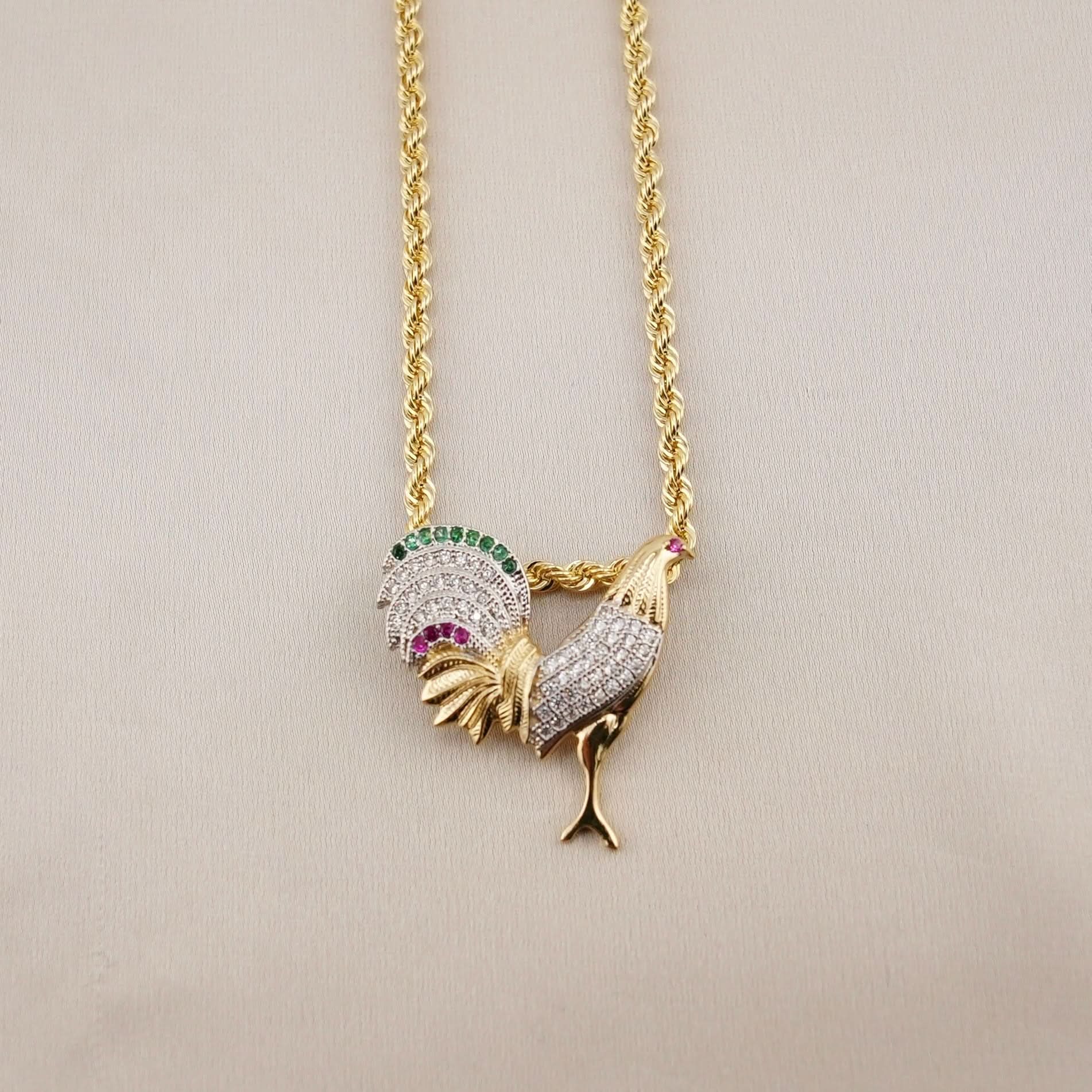 14k Gold Medium Gallo Chain Set