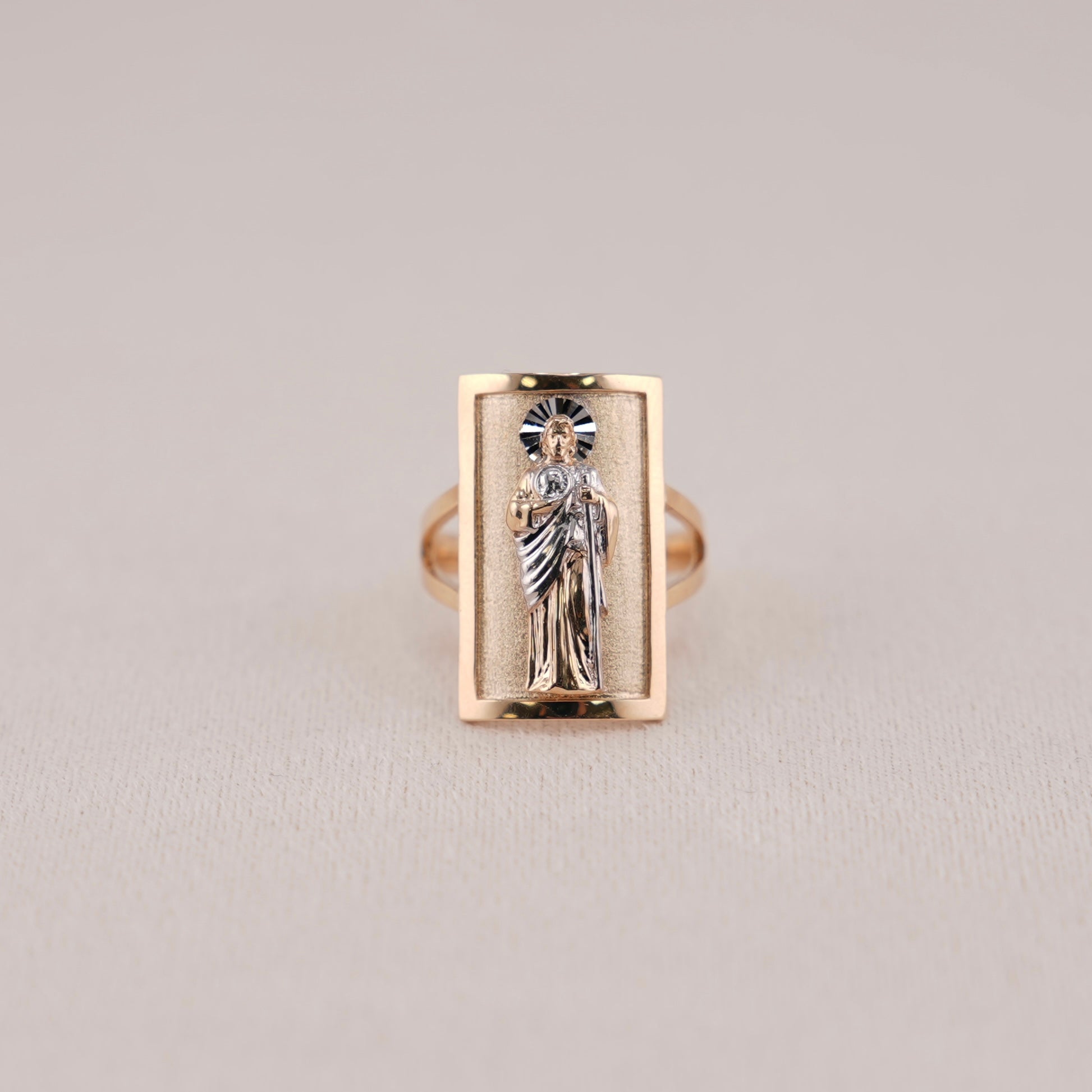 14k Gold Medium San Judas Ring