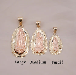 14k Gold Large Virgencita Chain Set