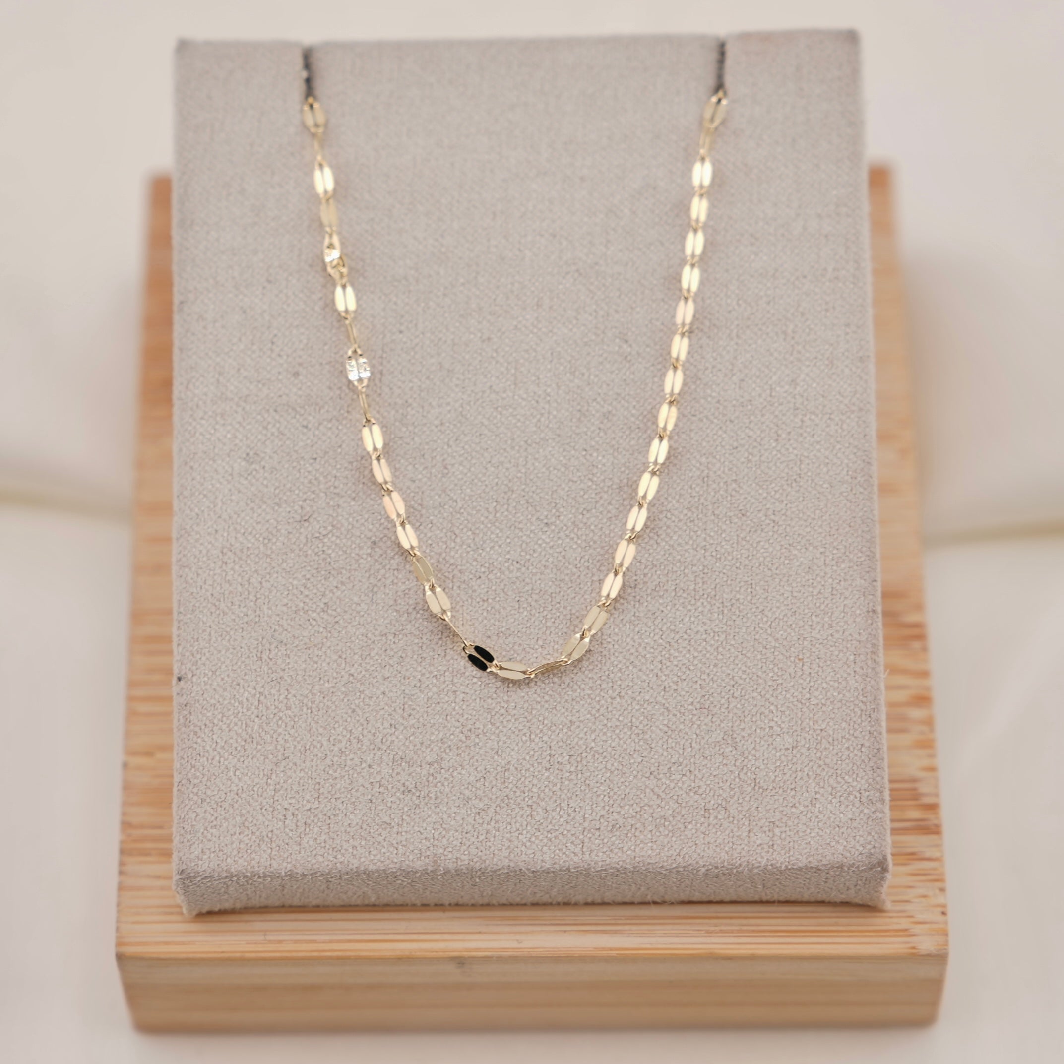 14k Gold Mirror Chain 2mm