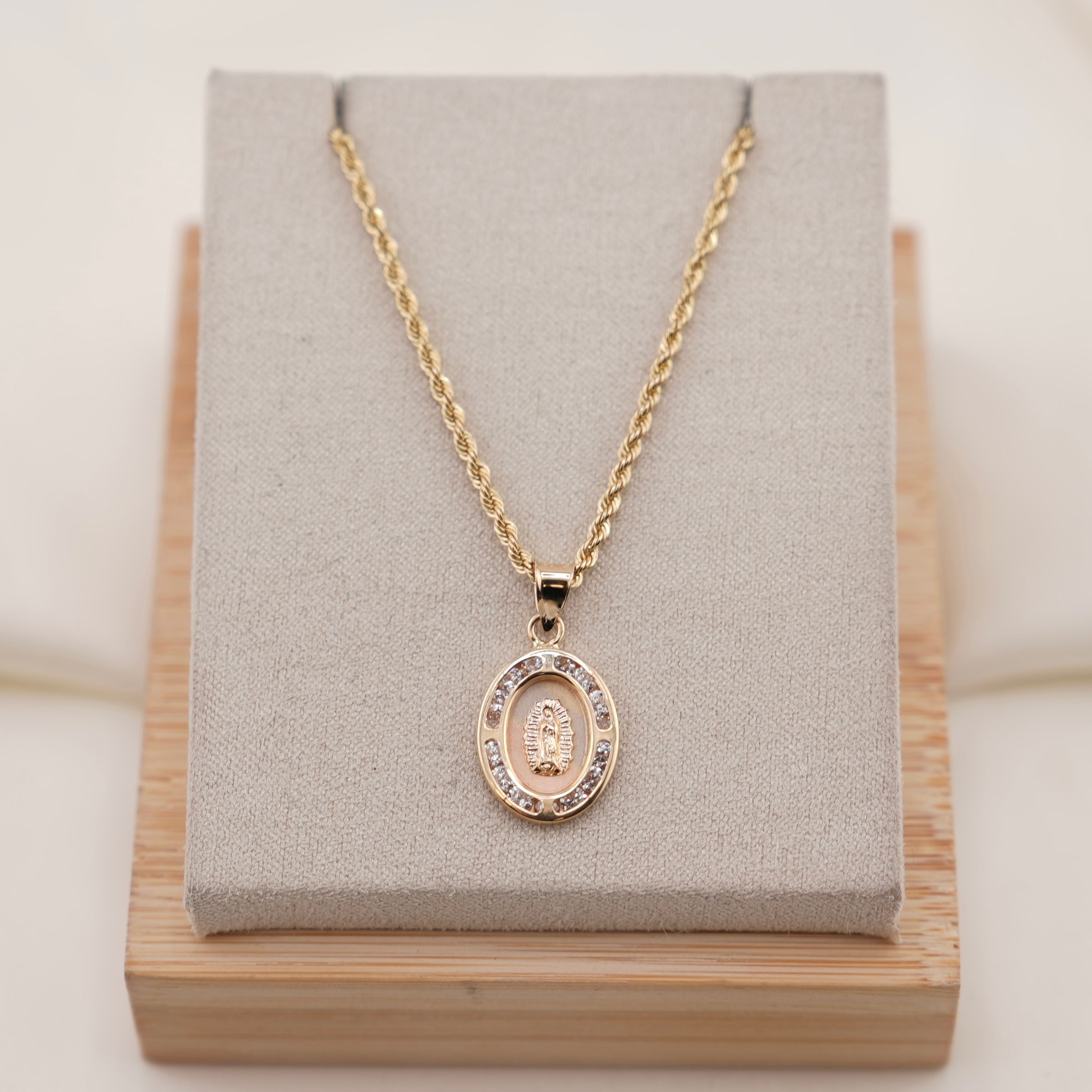 14k Gold Virgencita Chain Set