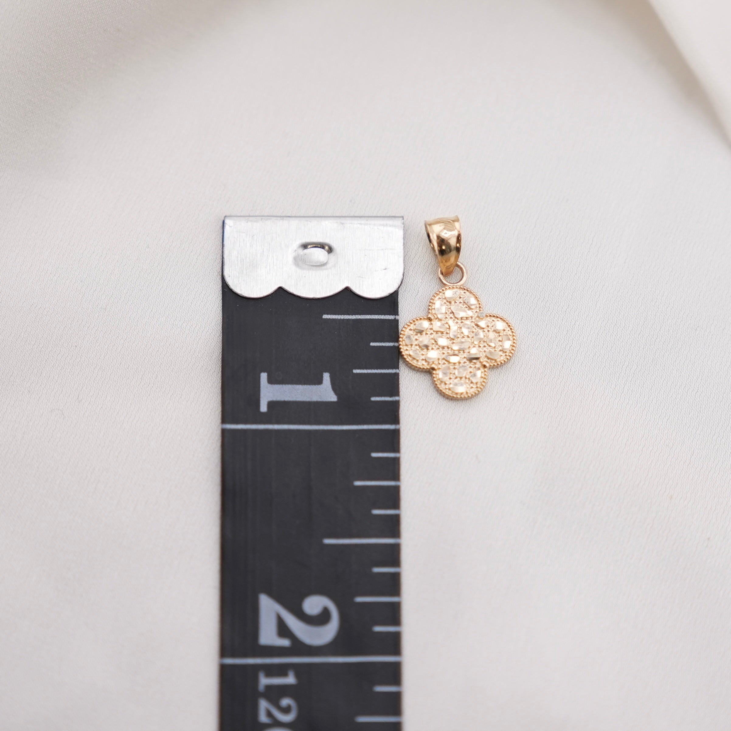 14k Gold Nugget Flower Chain Set