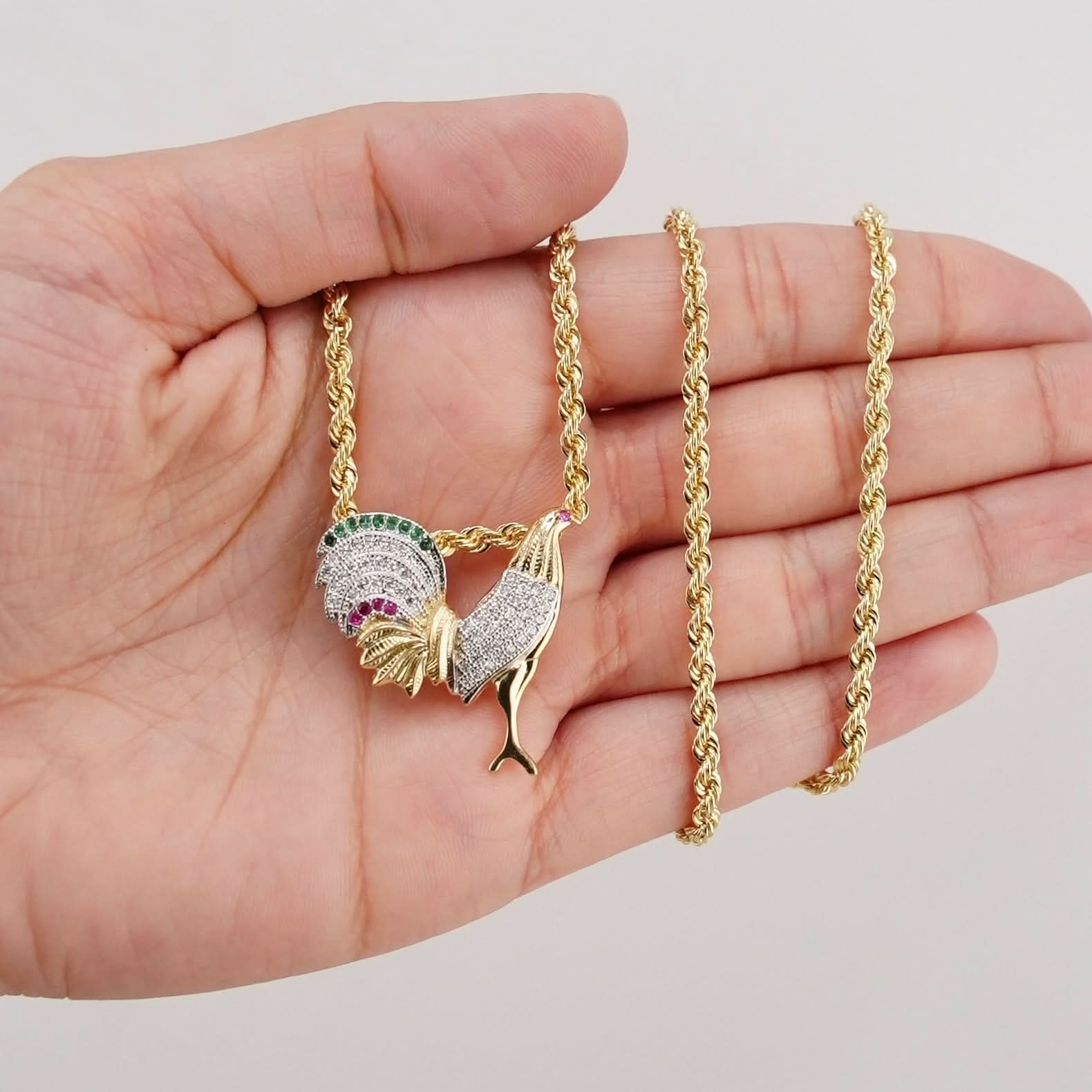 14k Gold Medium Gallo Chain Set