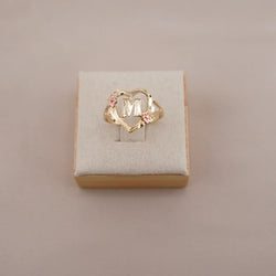 14K Gold Initial Heart Women’s Ring . RG-2346