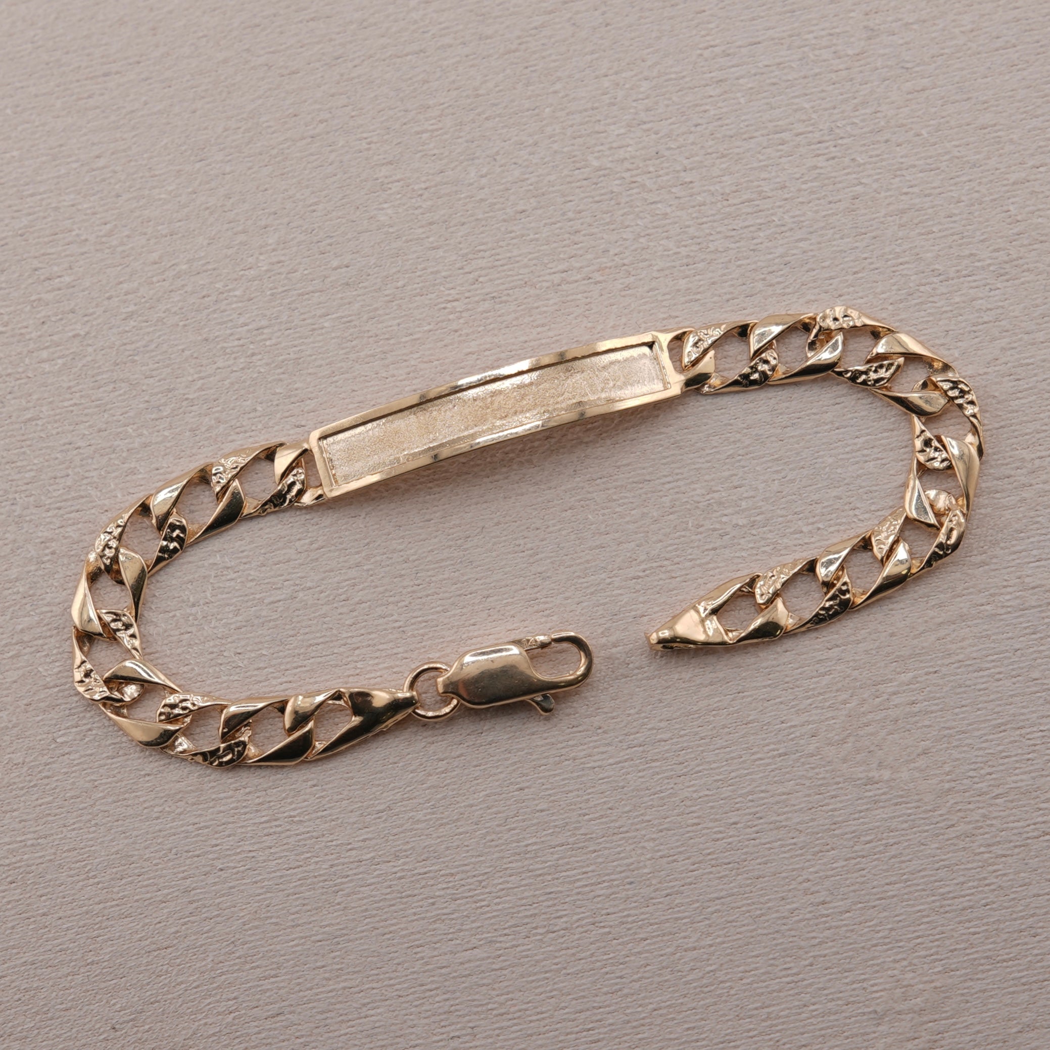 14k Gold Baby/Kid’s Solid Curb ID Bracelet 5.5mm