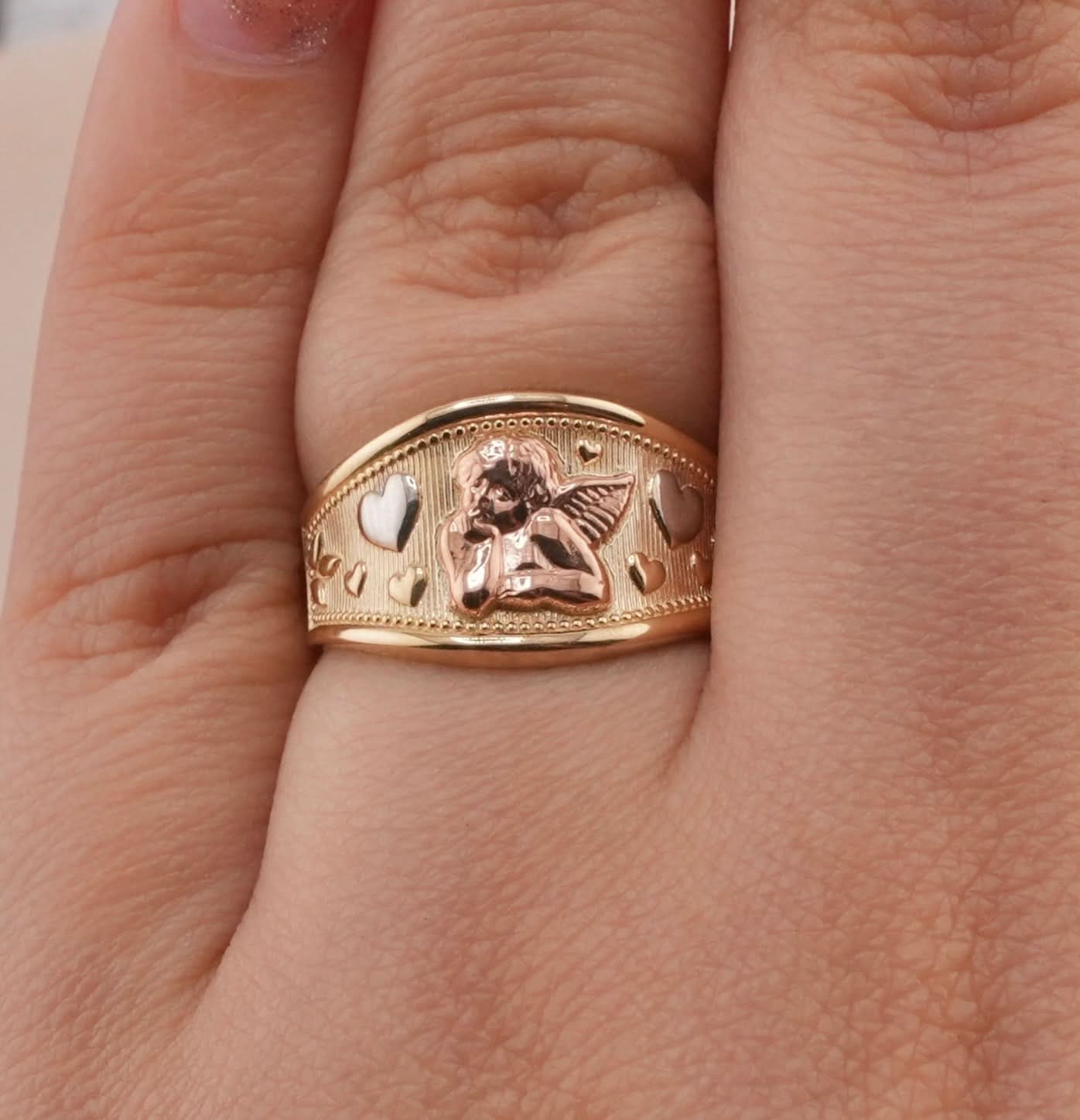 14K Gold Angel Women’s Ring . RG-2107