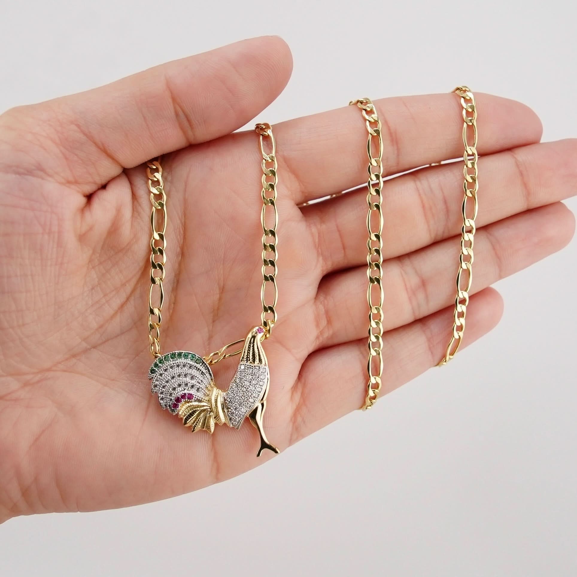 14k Gold Medium Gallo Chain Set