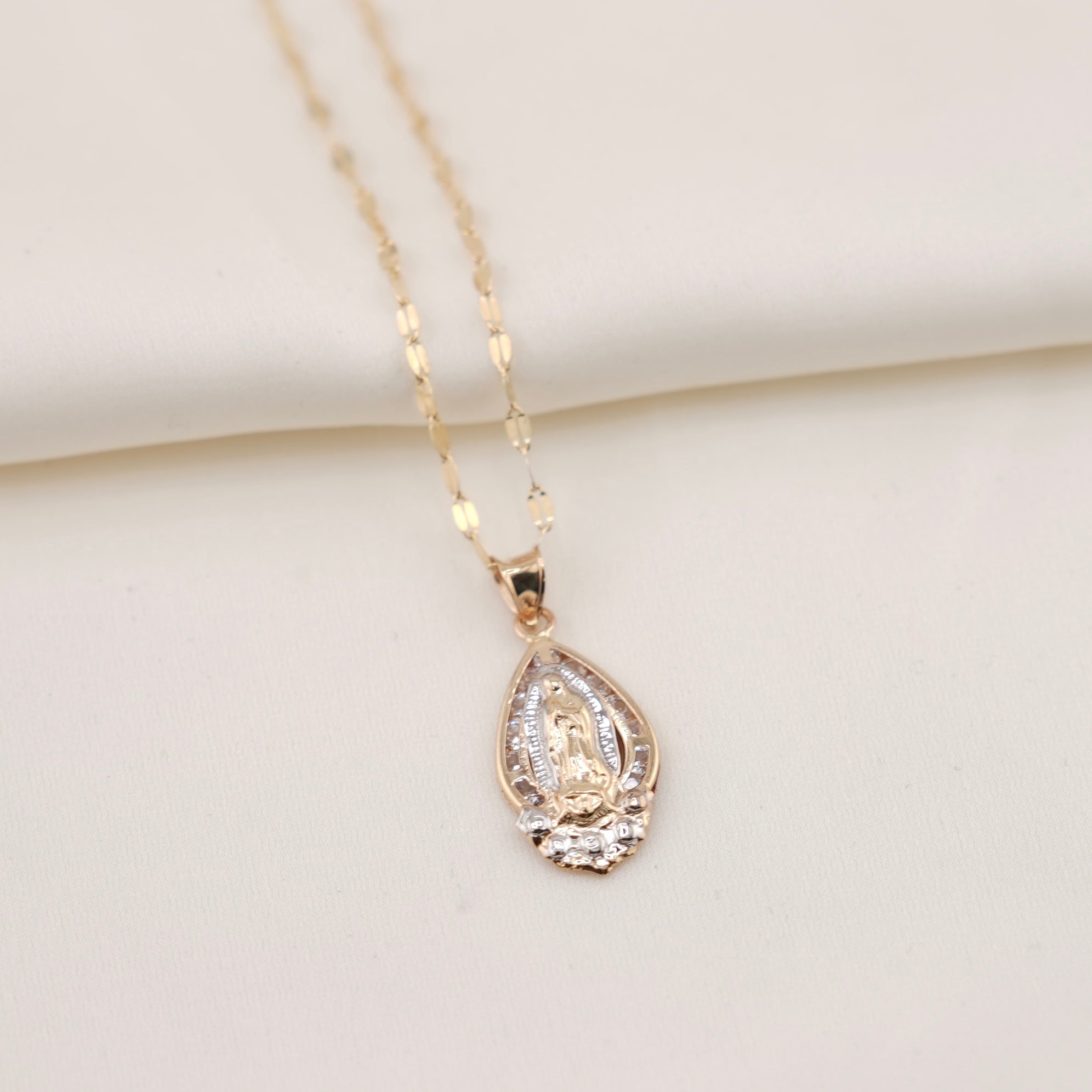 14k Gold Virgencita Chain Set