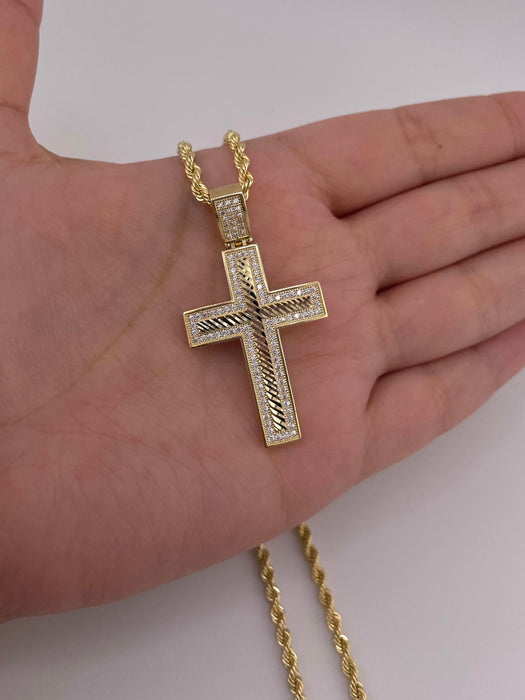 14k Gold Cross Chain Set CBP#23