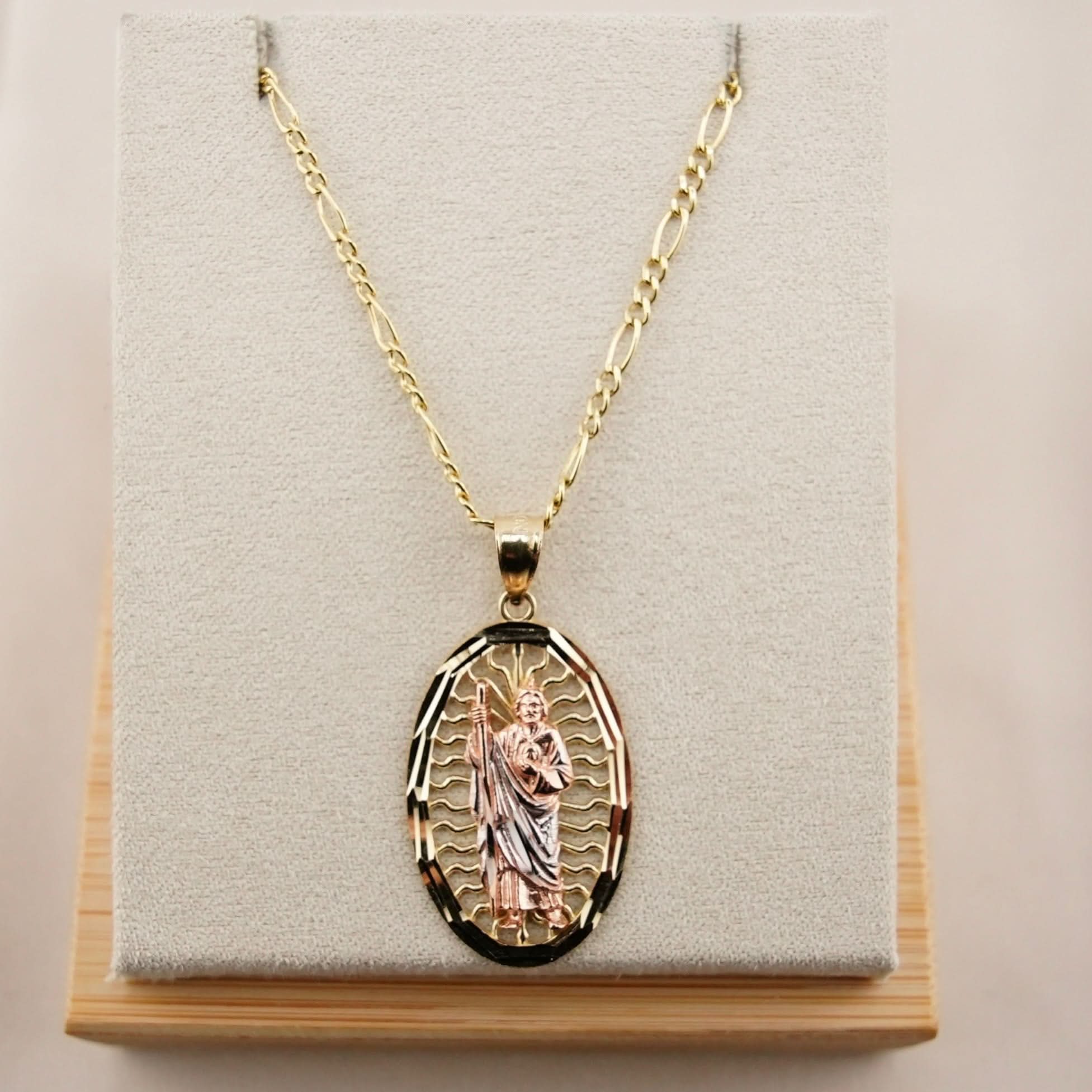 14k Gold San Judas Chain Set