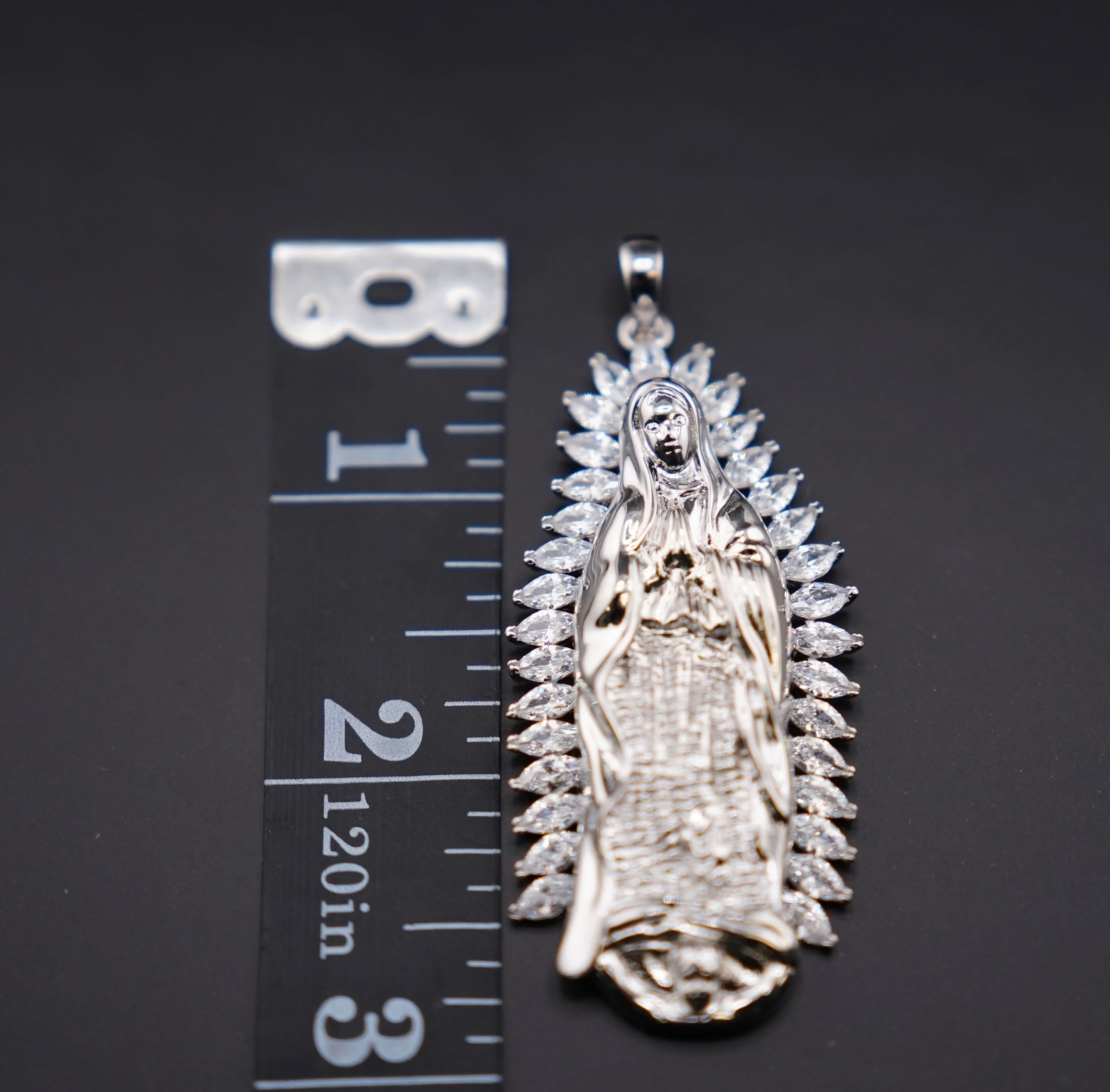 Silver 925 Virgencita Pendant or Chain Set
