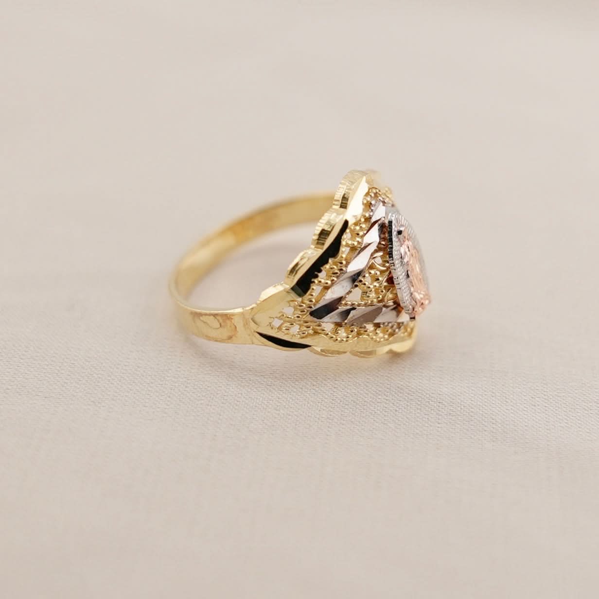 14k Gold Virgencita Ring . 031