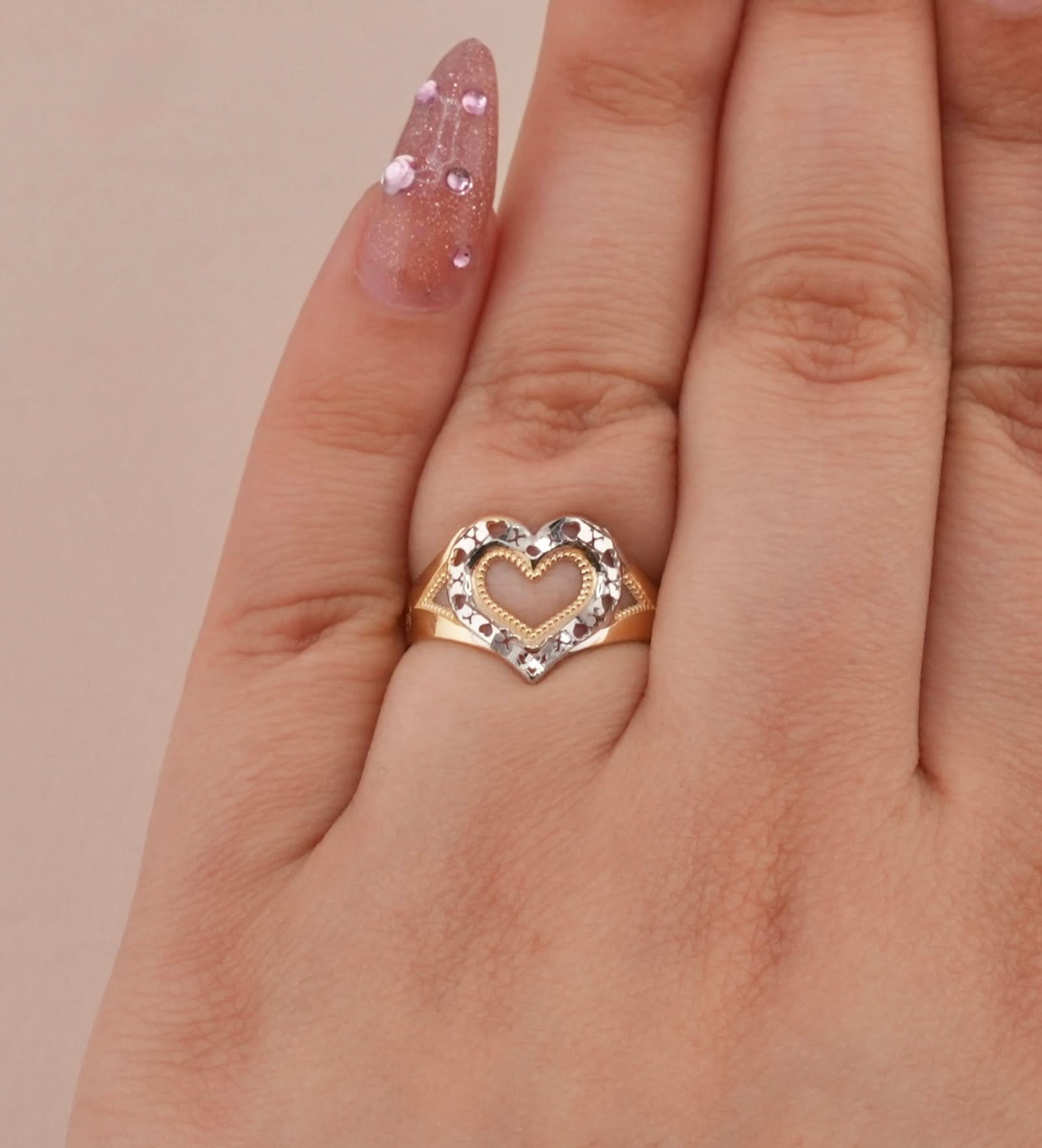 14K Gold Heart Women’s Ring