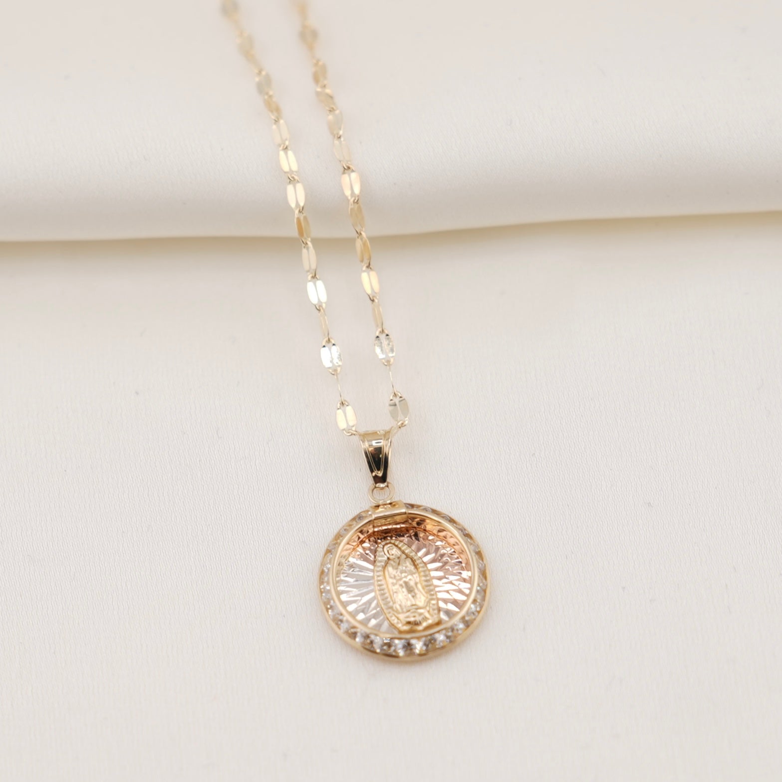 14k Gold Virgencita Chain Set