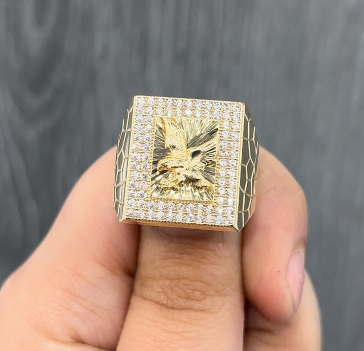 14k Gold Eagle Men’s Ring