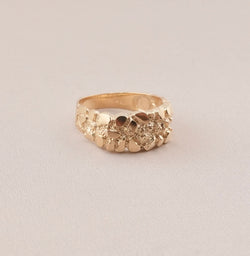 14K Gold Nugget Men's Ring . RG-1669