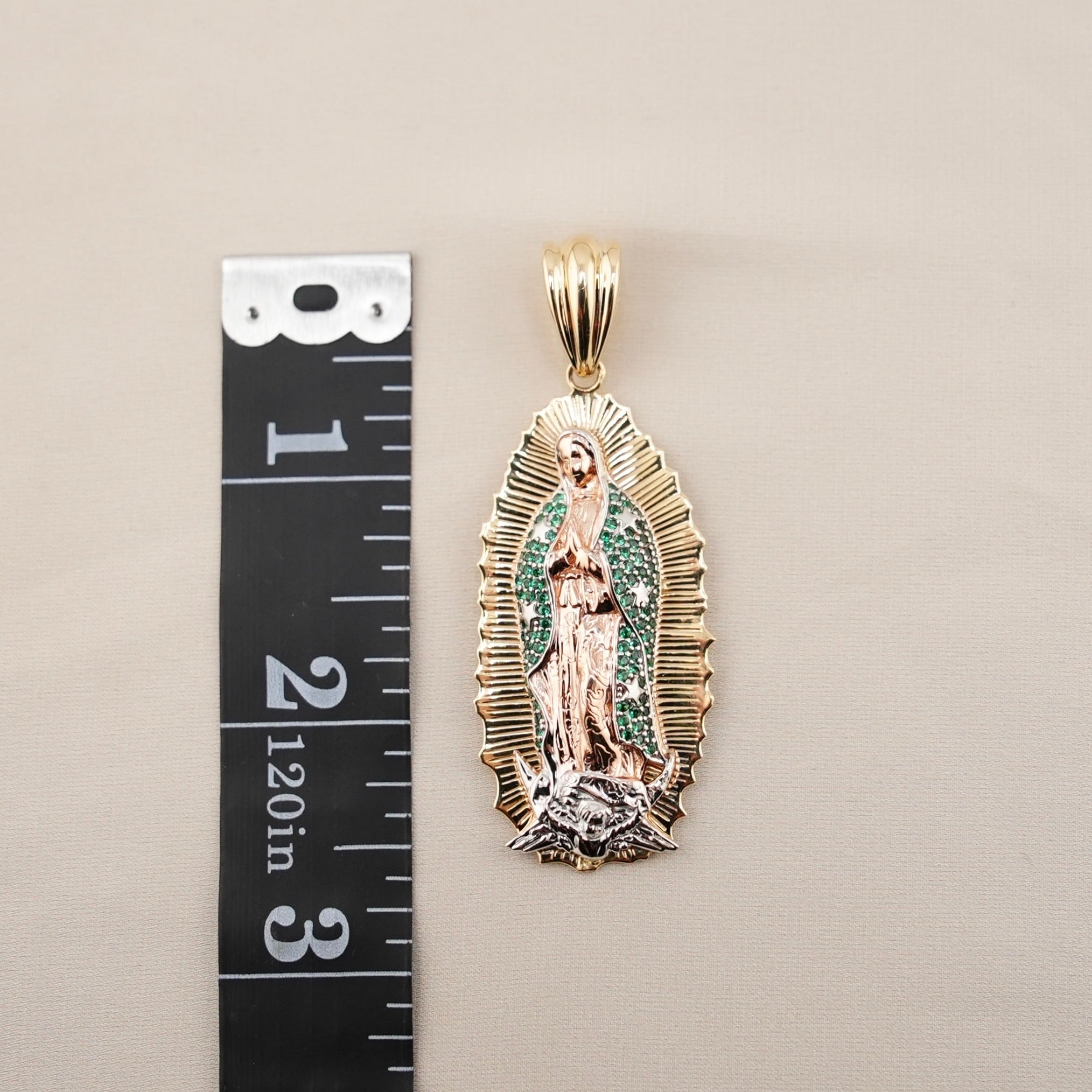 14k Gold XL Virgencita Chain Set
