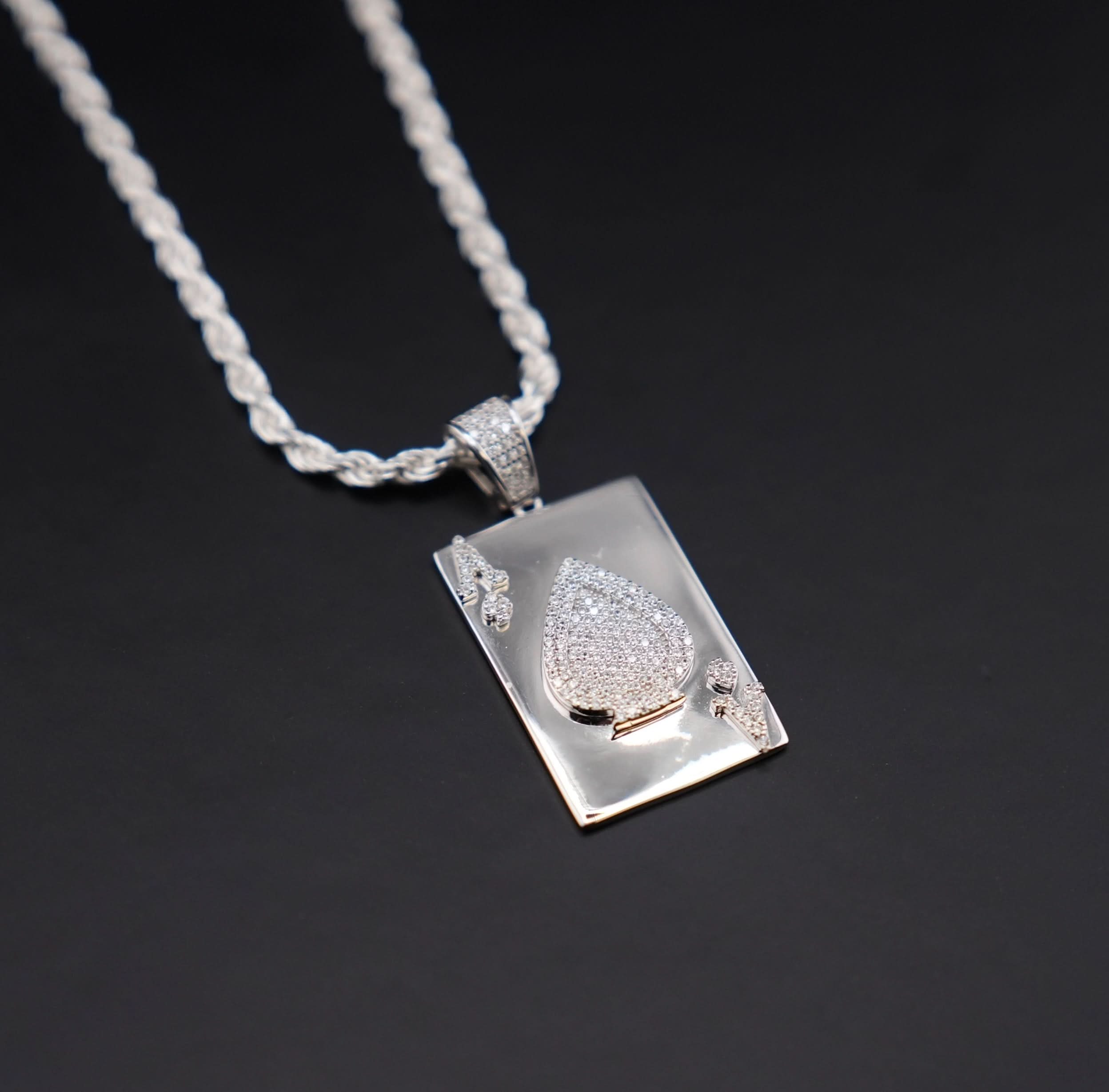 Silver 925  Ace Pendant or Chain Set