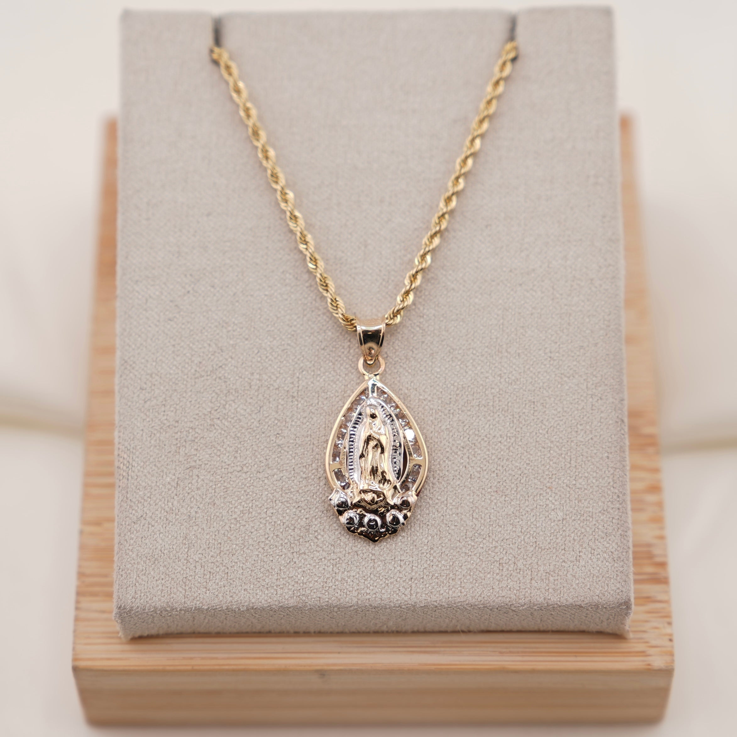 14k Gold Virgencita Chain Set