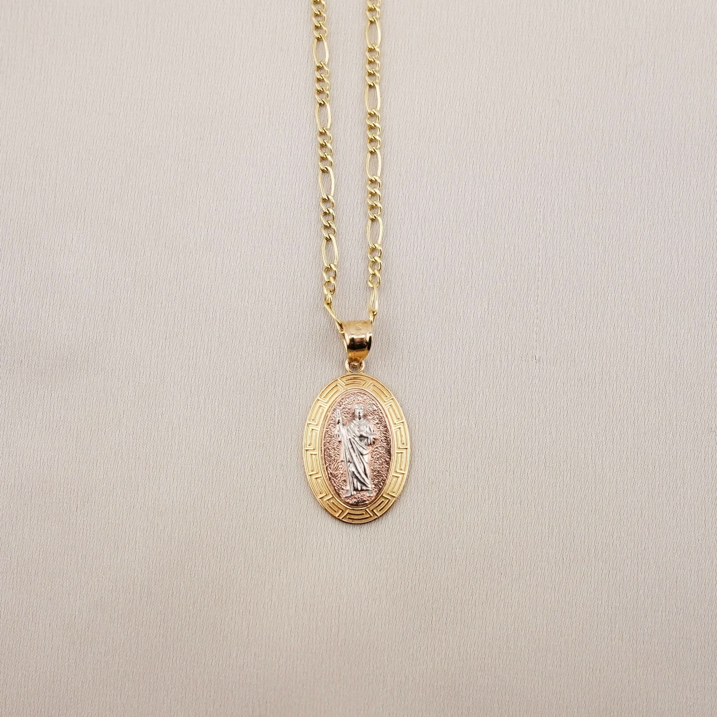 14k Gold San Judas Chain Set