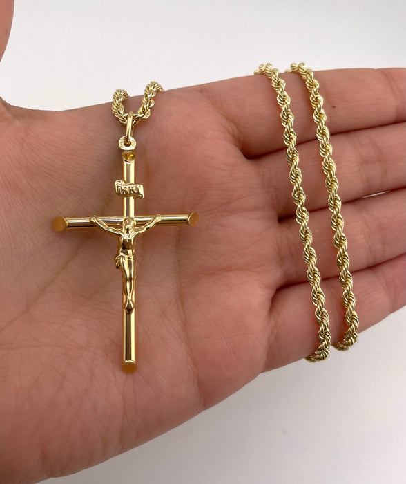 14k Gold Cross Chain Set CBP#4