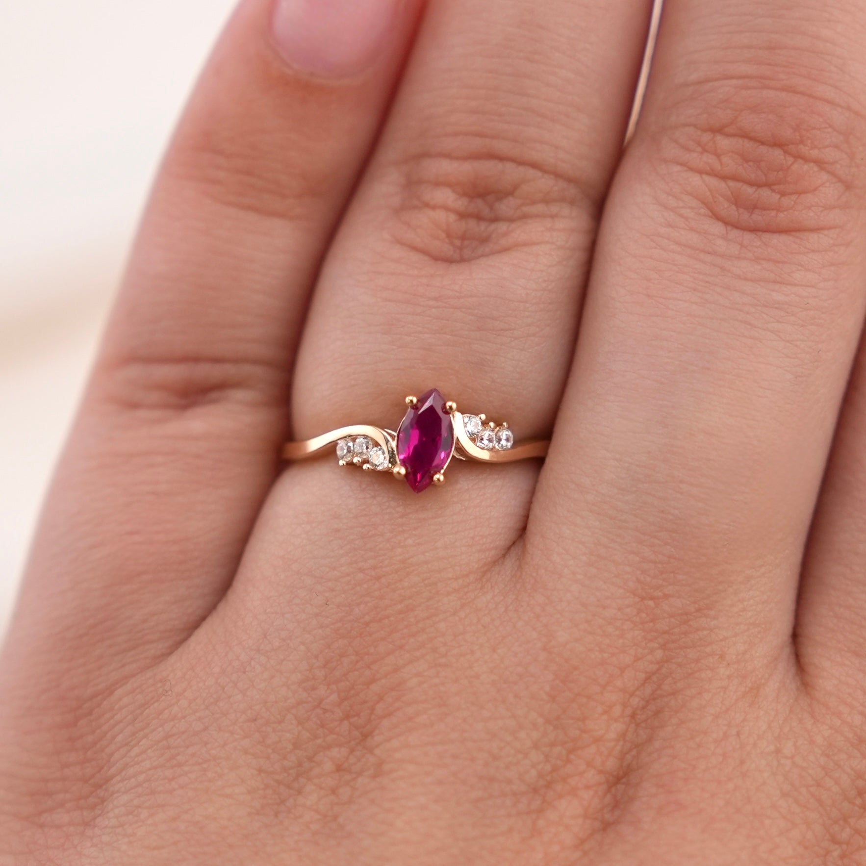 14k Gold Fancy Cz Ring