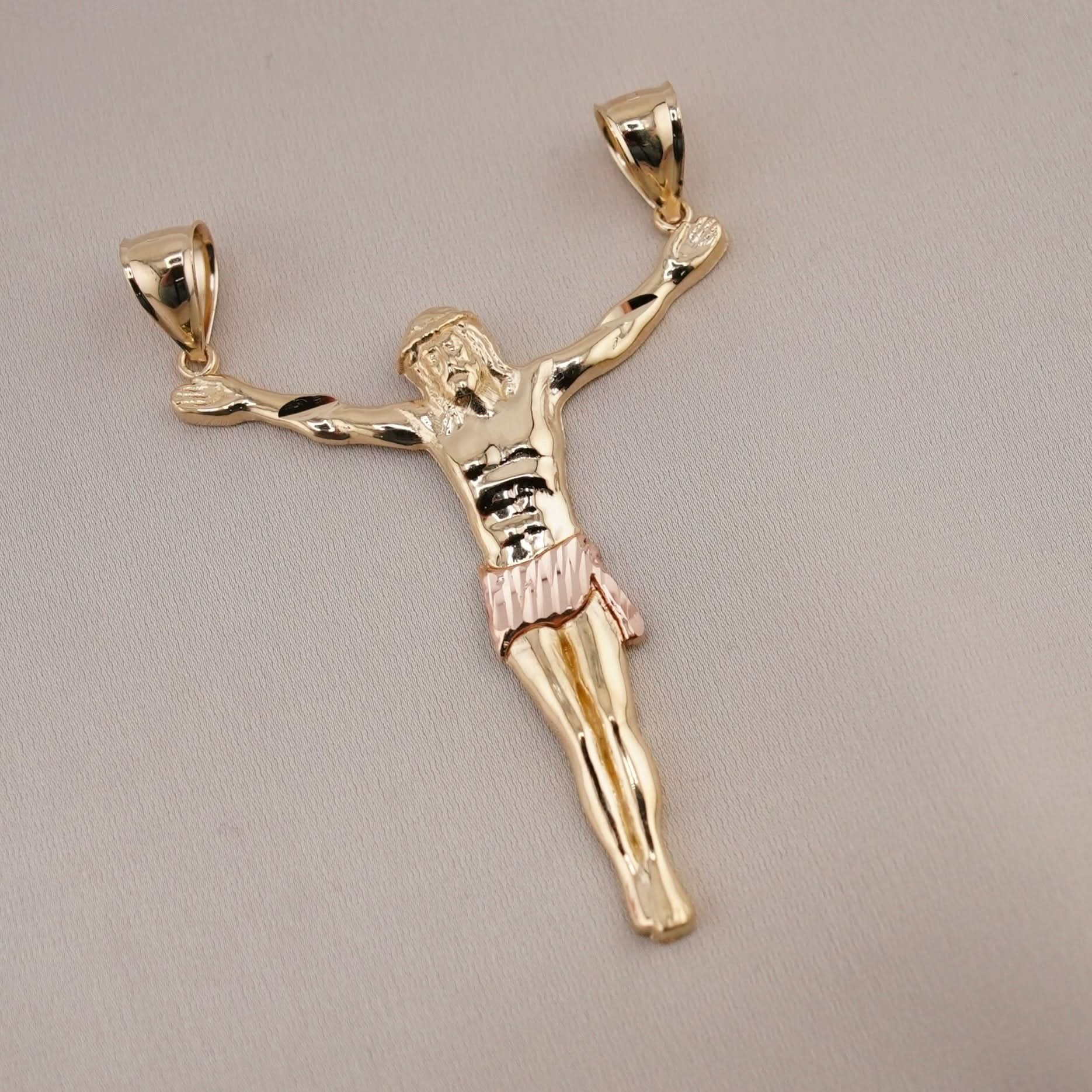 14k Gold Large Jesus Pendant