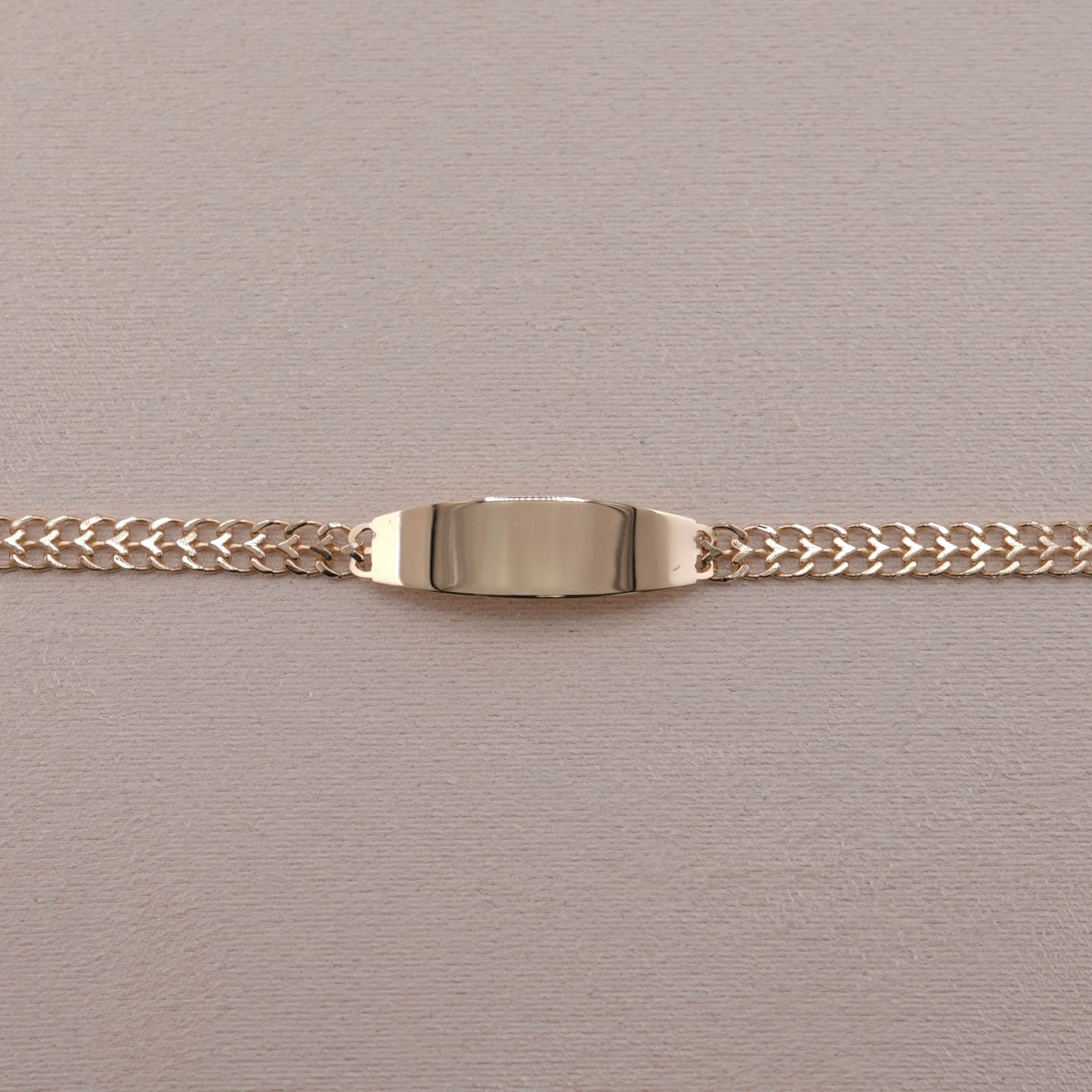 14k Gold Women’s Petatillo ID Bracelet 5mm
