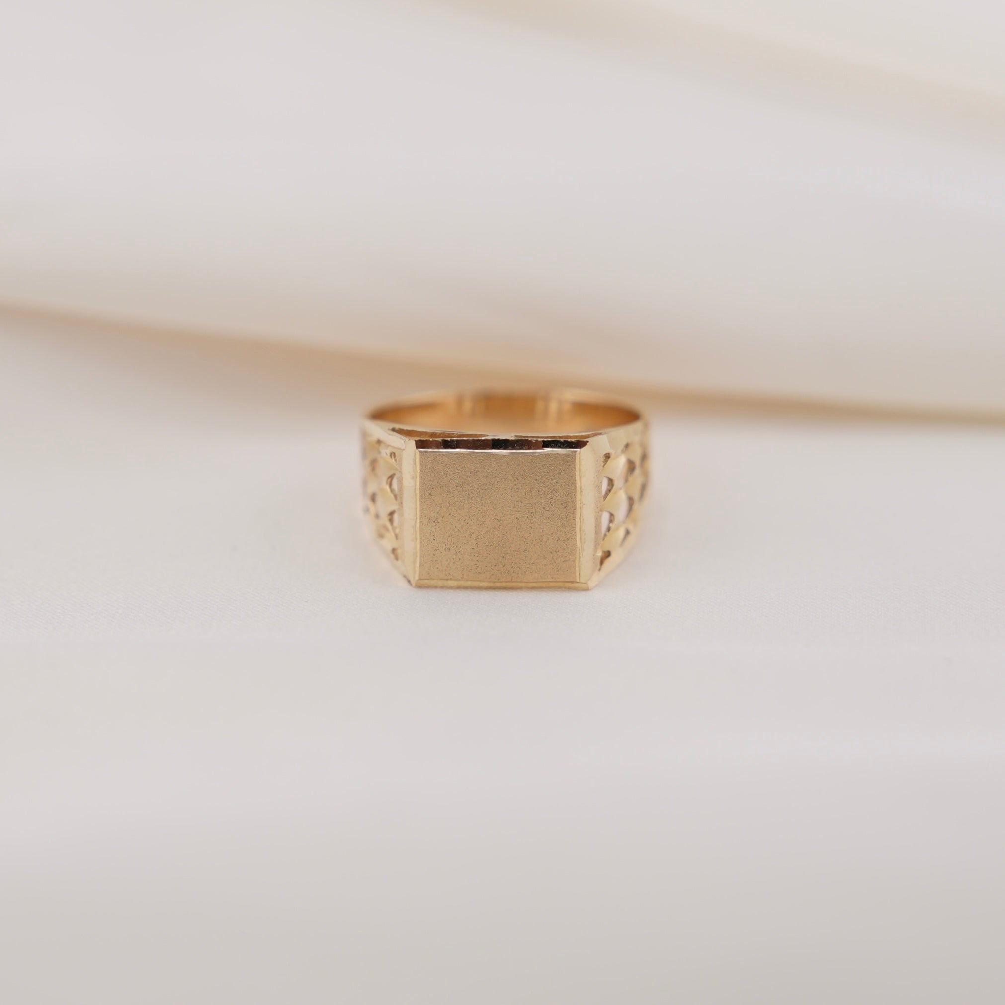 14k Gold ID Ring