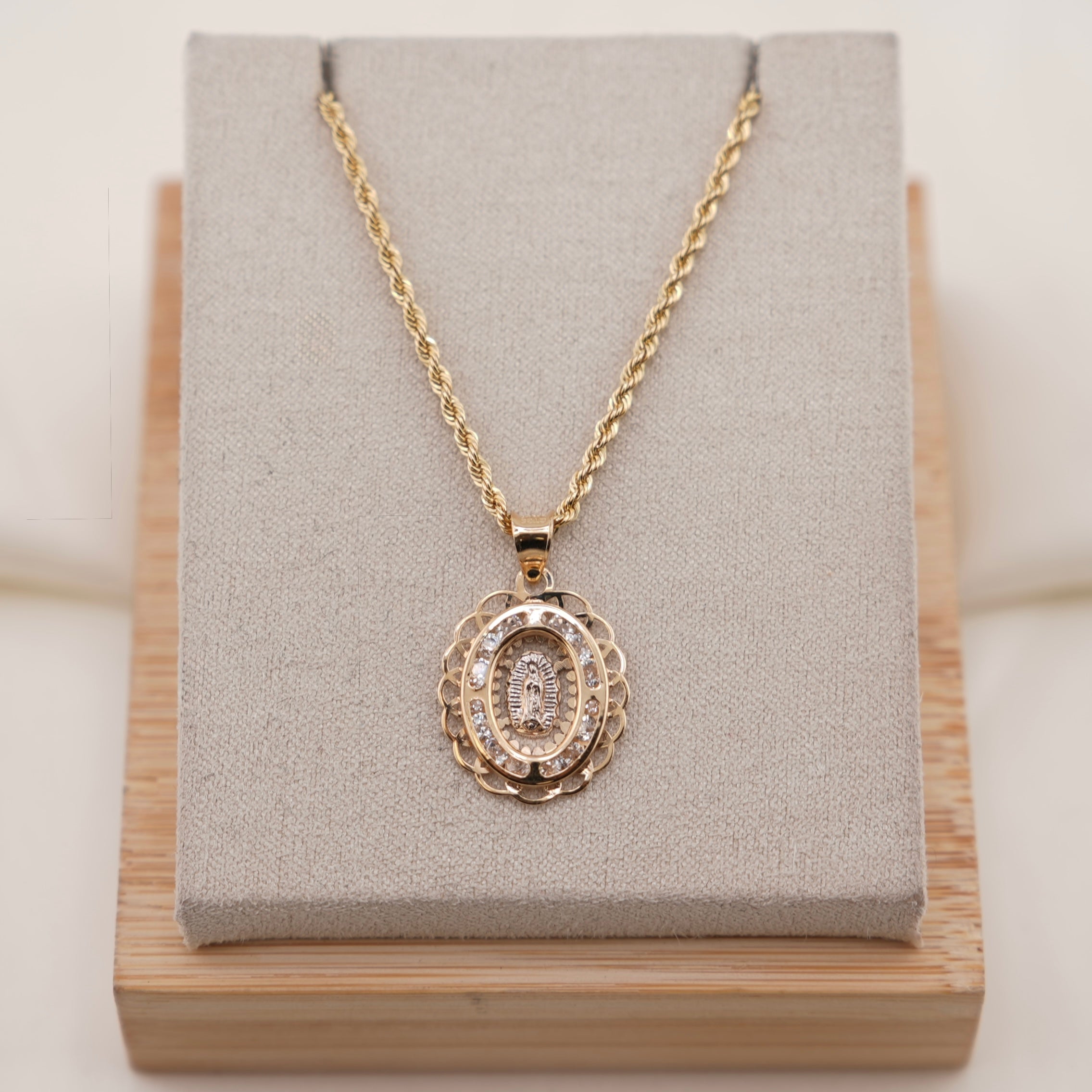 14k Gold Virgencita Chain Set