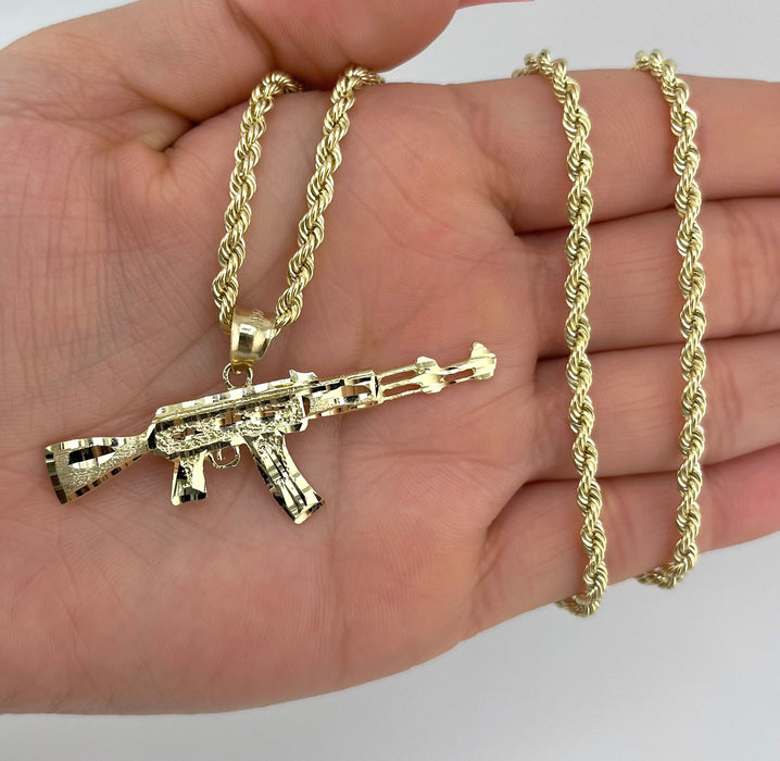 14k Gold Gun Chain Set .P42-19