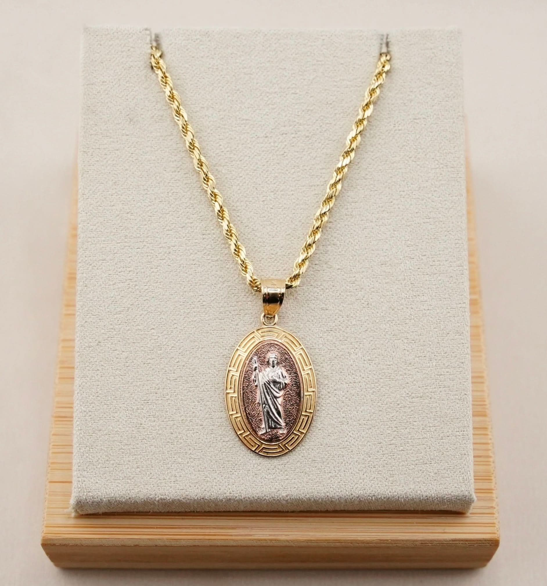 14k Gold San Judas Chain Set