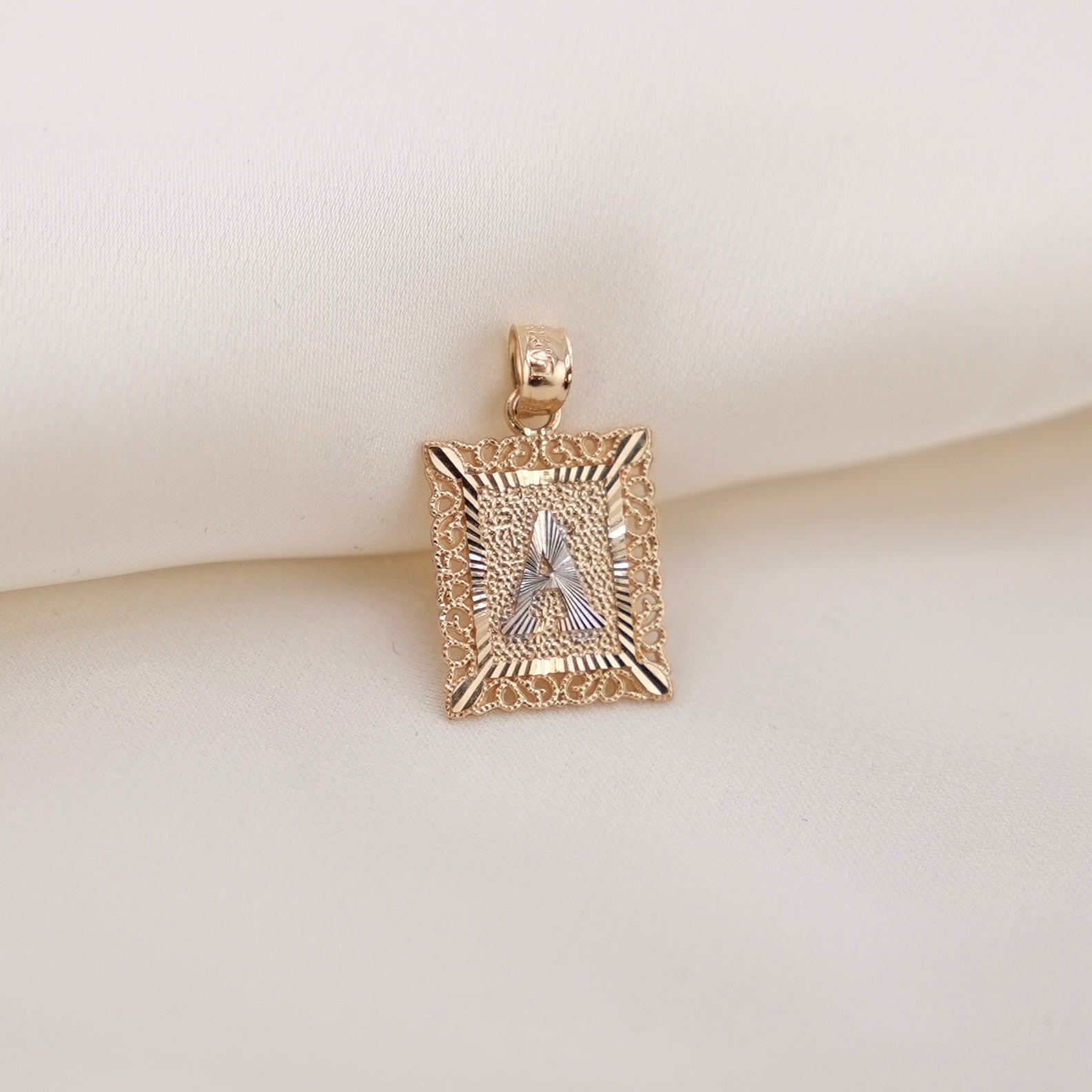 14k Gold Initial Pendant