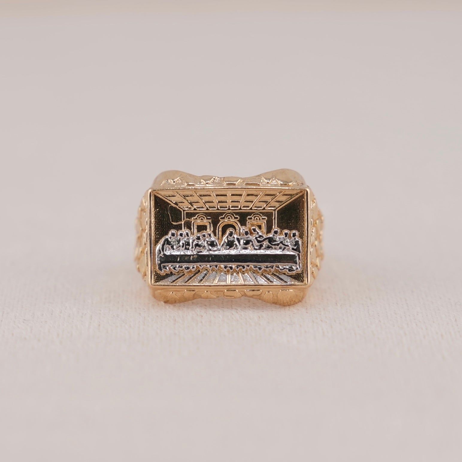 14k Gold Last Supper Ring