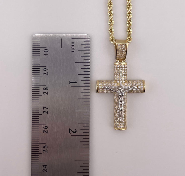 14k Gold Cross Chain Set CBP#22